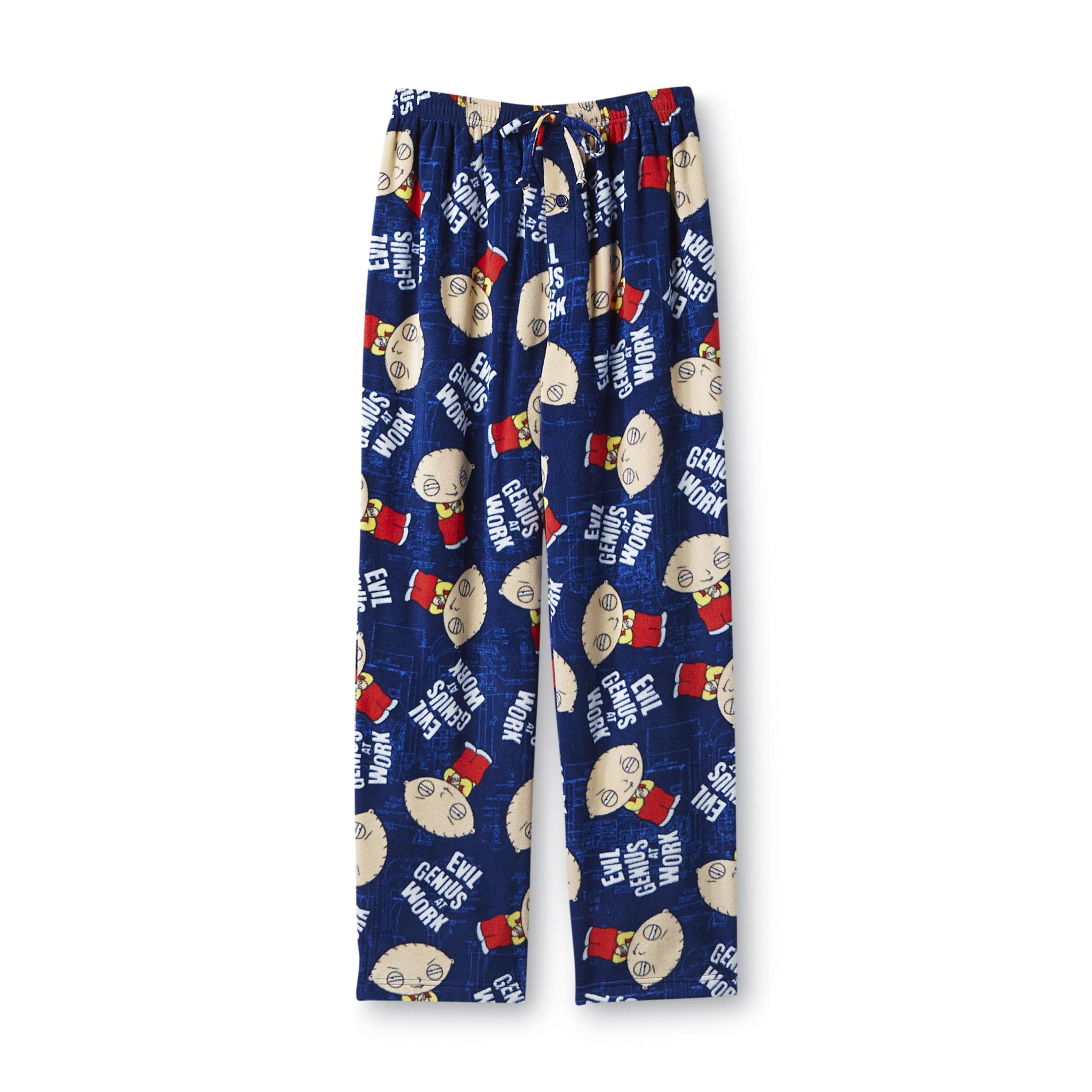 Family Guy Men's Fleece Pajama Pants Evil Genius at Work