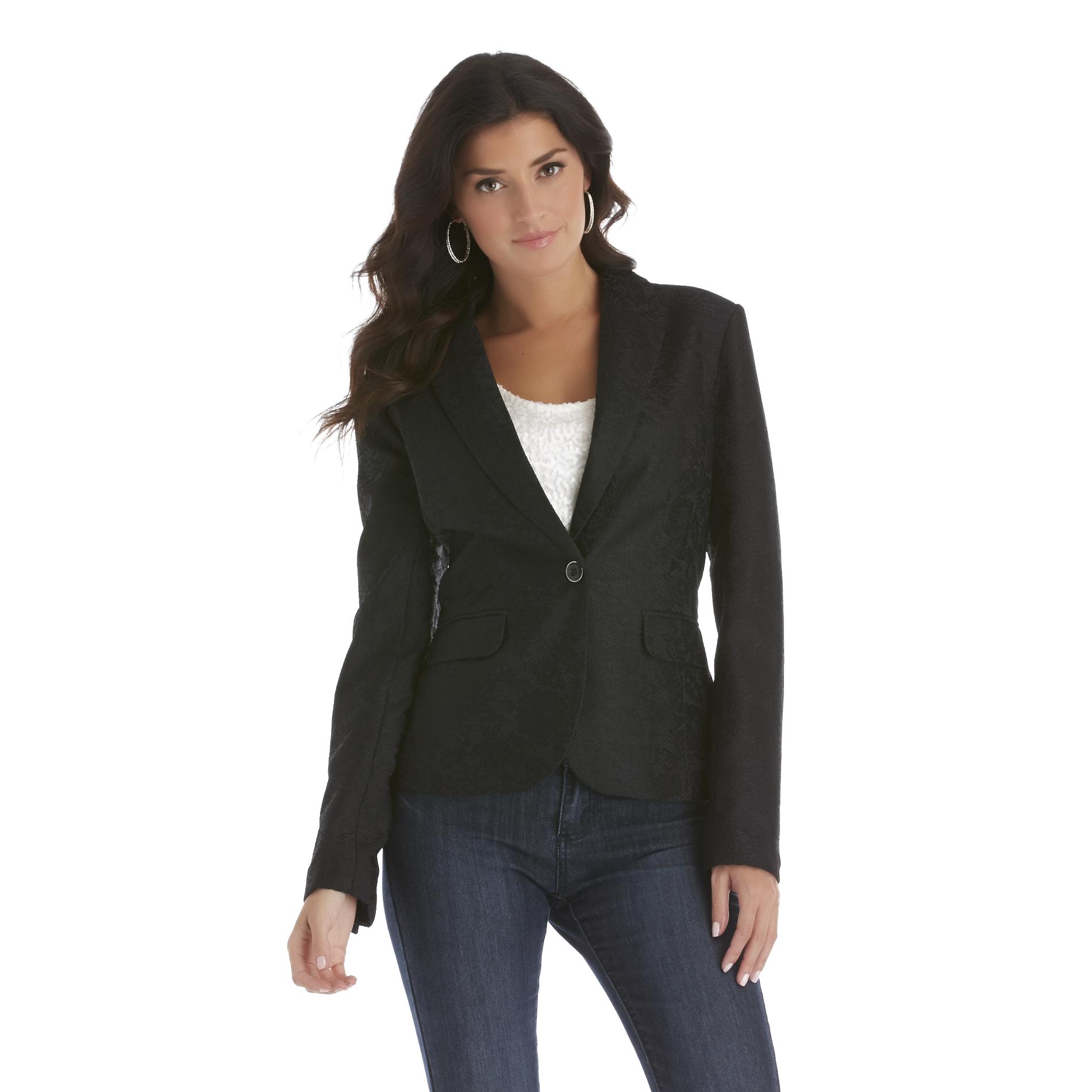 Covington Women's Textured Lace Blazer Clothing, Shoes & Jewelry