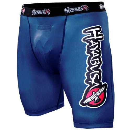 Hayabusa Fightwear Inc. Haburi Compression Shorts Blue 34in LG