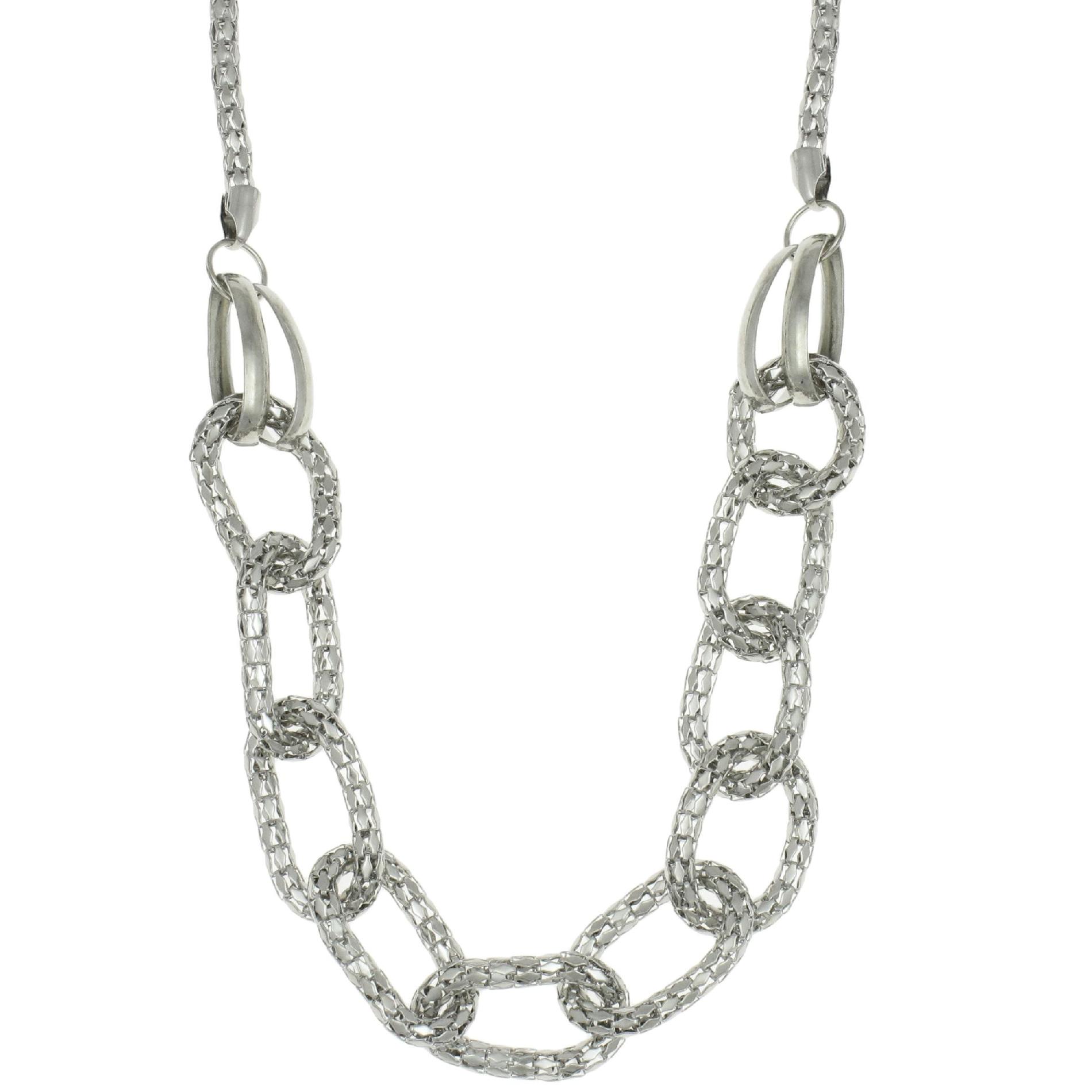 Junior's Linked Chain Necklace - Hematite Tone
