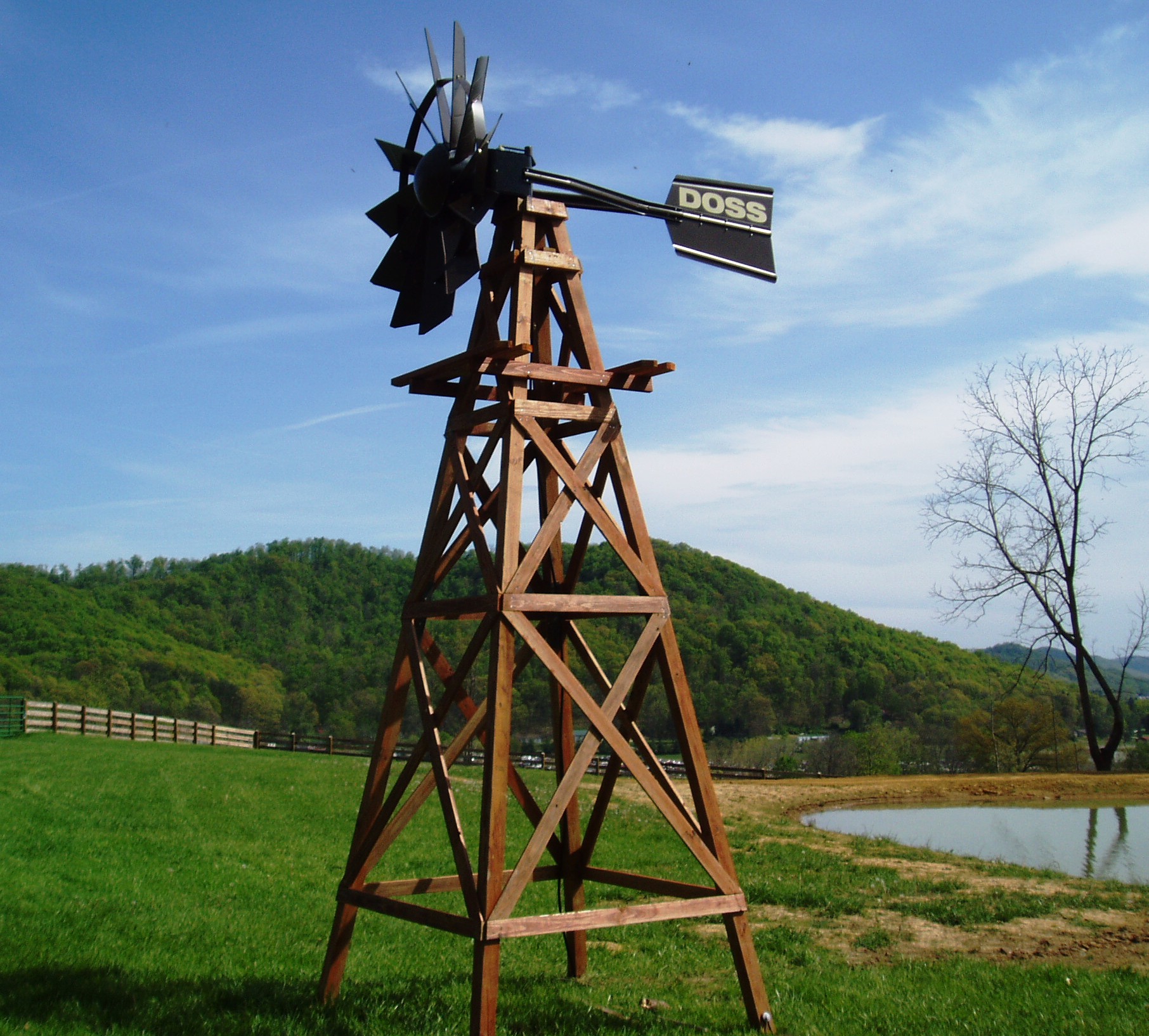  Aeration Windmill Kit with Powder Coated Head, Wood Plans and Hardware