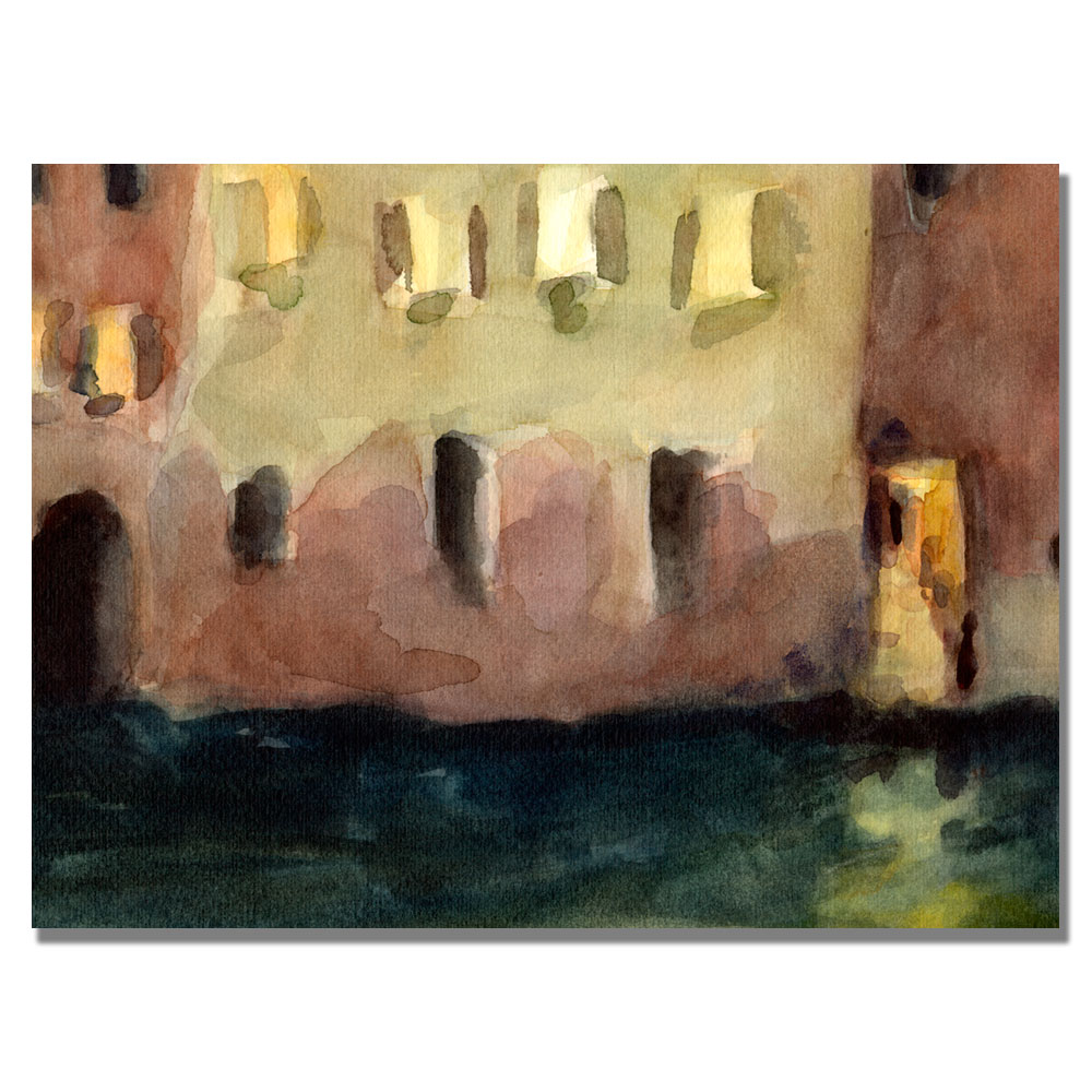 Beverly Brown 'Yellow Windows  Venice  Italy' Canvas Art