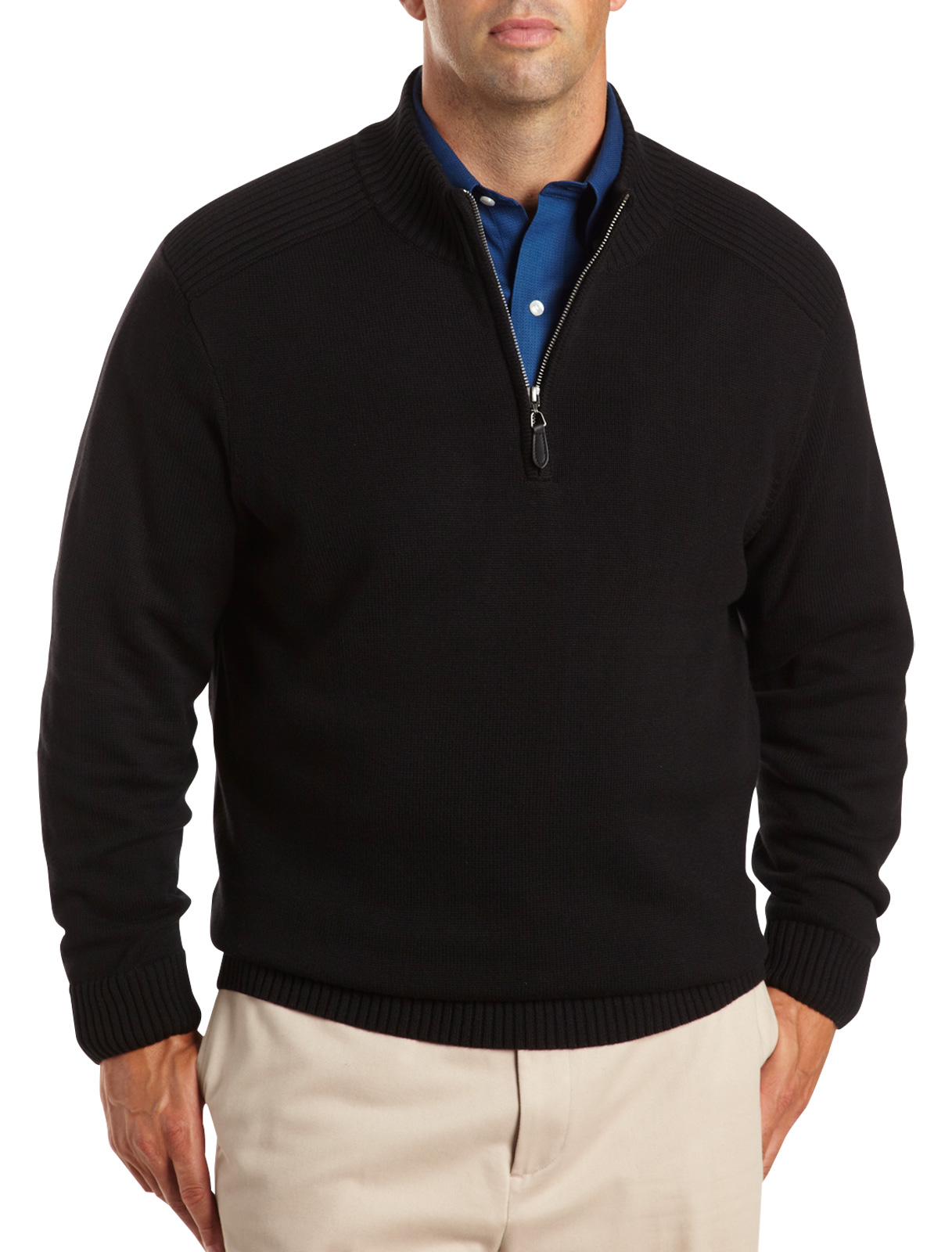 Quarter Zip Mockneck Sweater