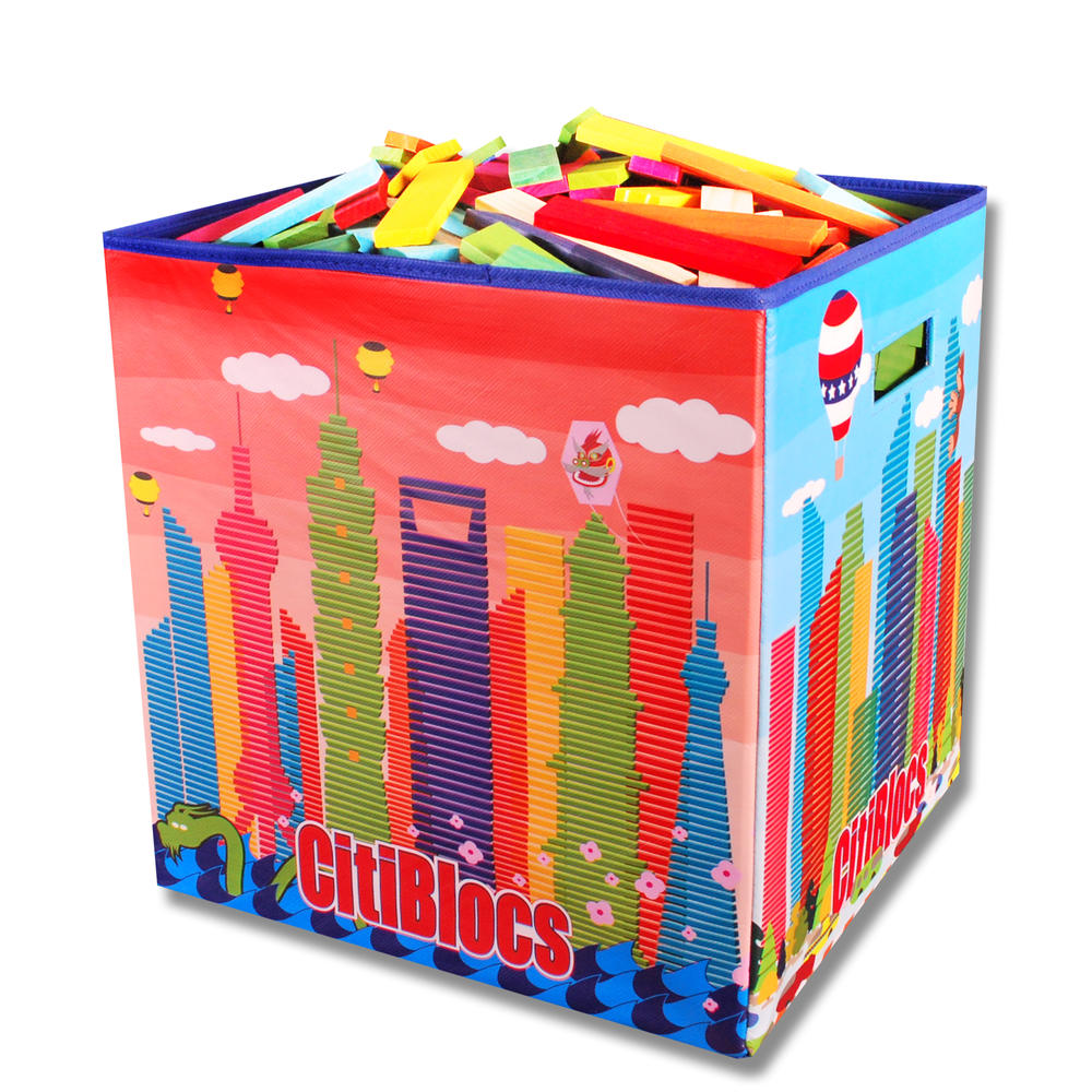 500-Piece Multicolor Construction Set with Storage Bin