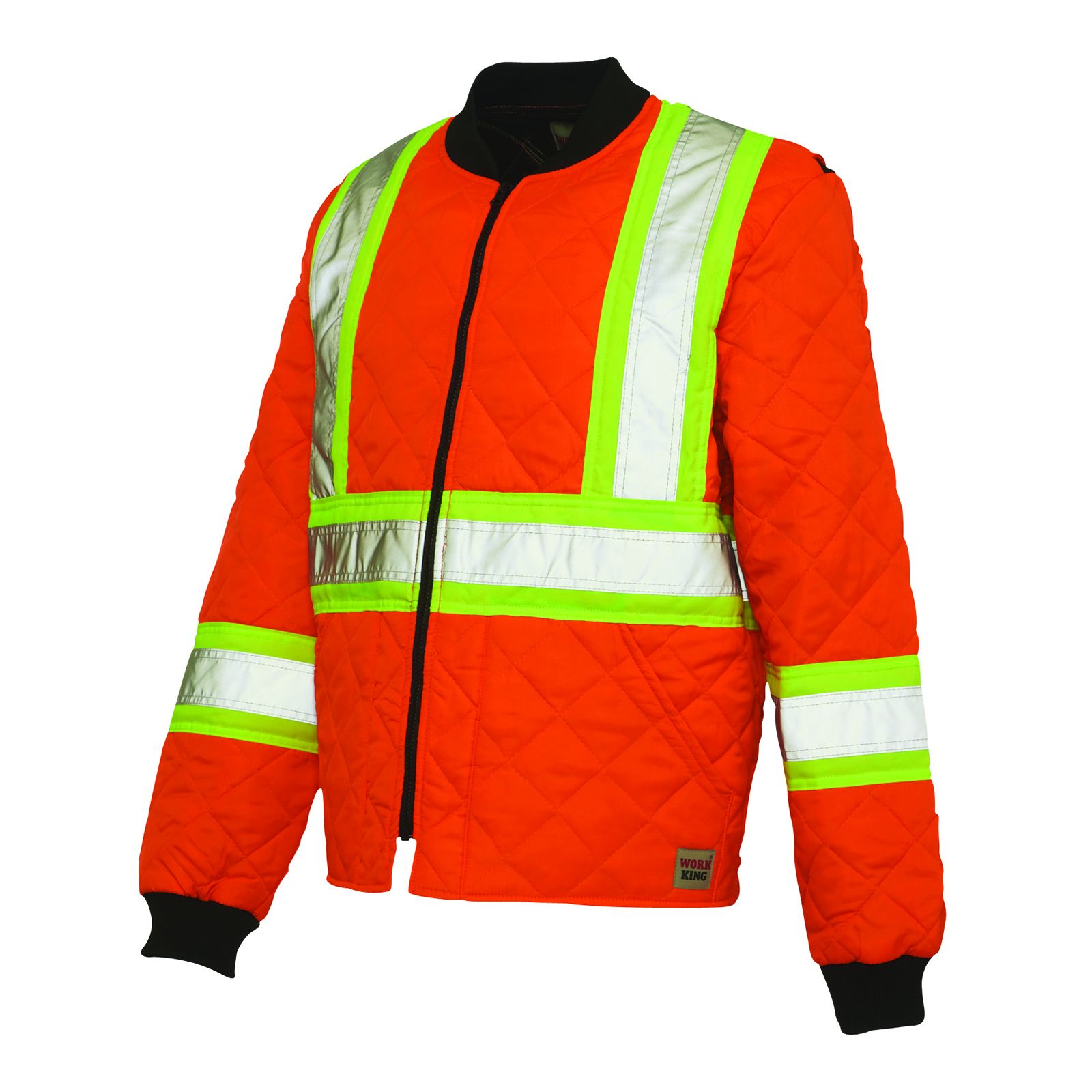 Work King Safety Hi Vis Quilted Safety Jacket