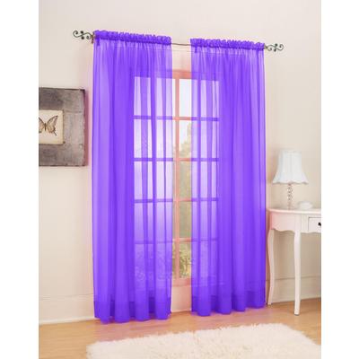 Bright Voile Window Panel - Purple