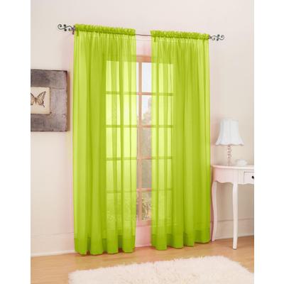 Bright Voile Window Panel - Lime