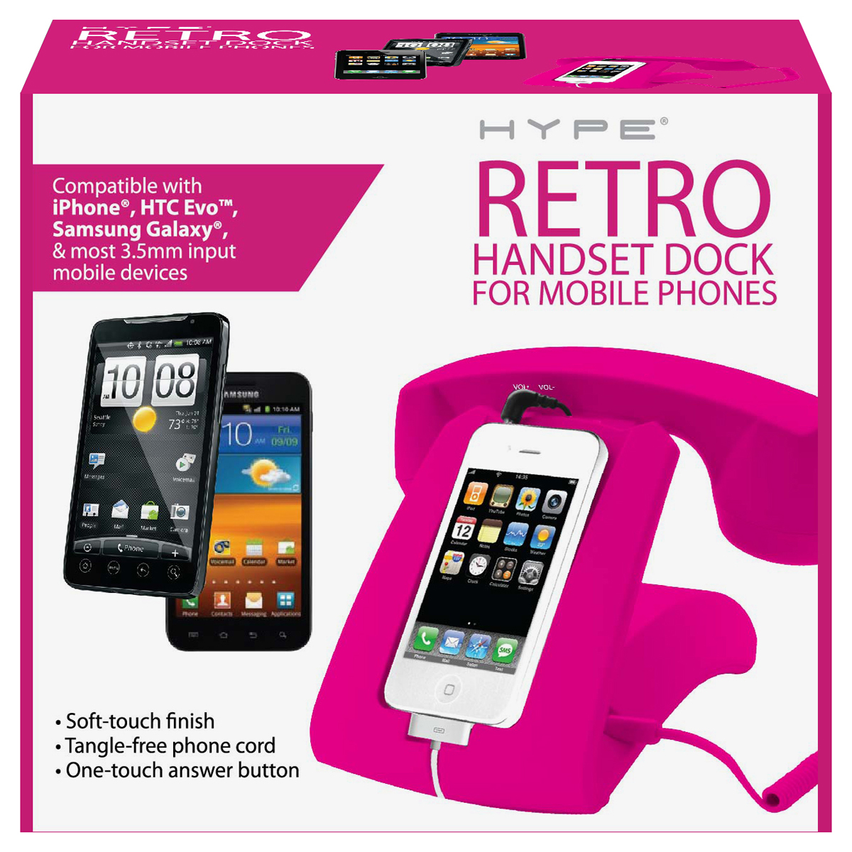 Hype ROTARY STYLE RETRO HANDSET Black TVs & Electronics Cell