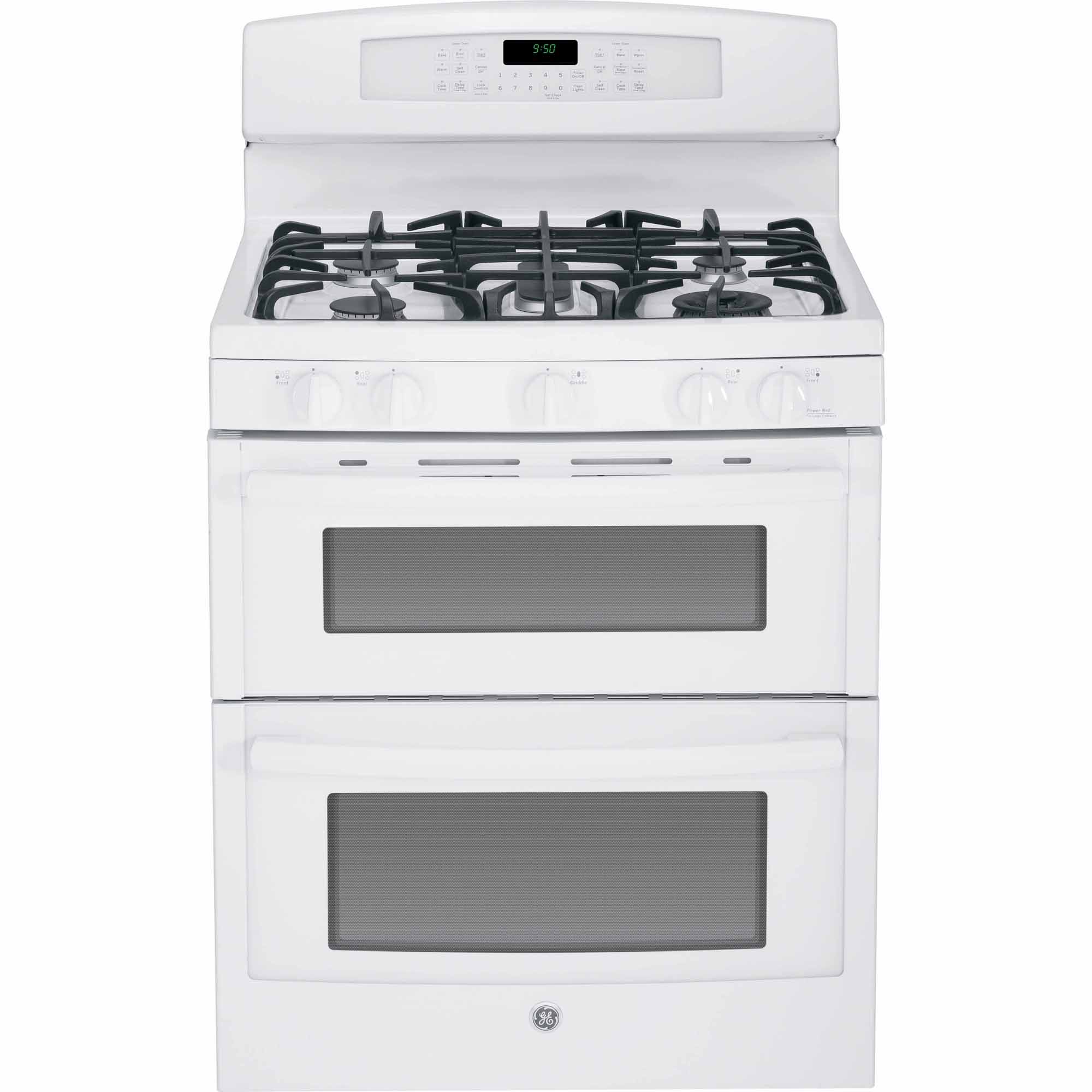 Ge Profile 6.8 Cu. Ft. Doubleoven Gas Range W/ Convection White Trumia