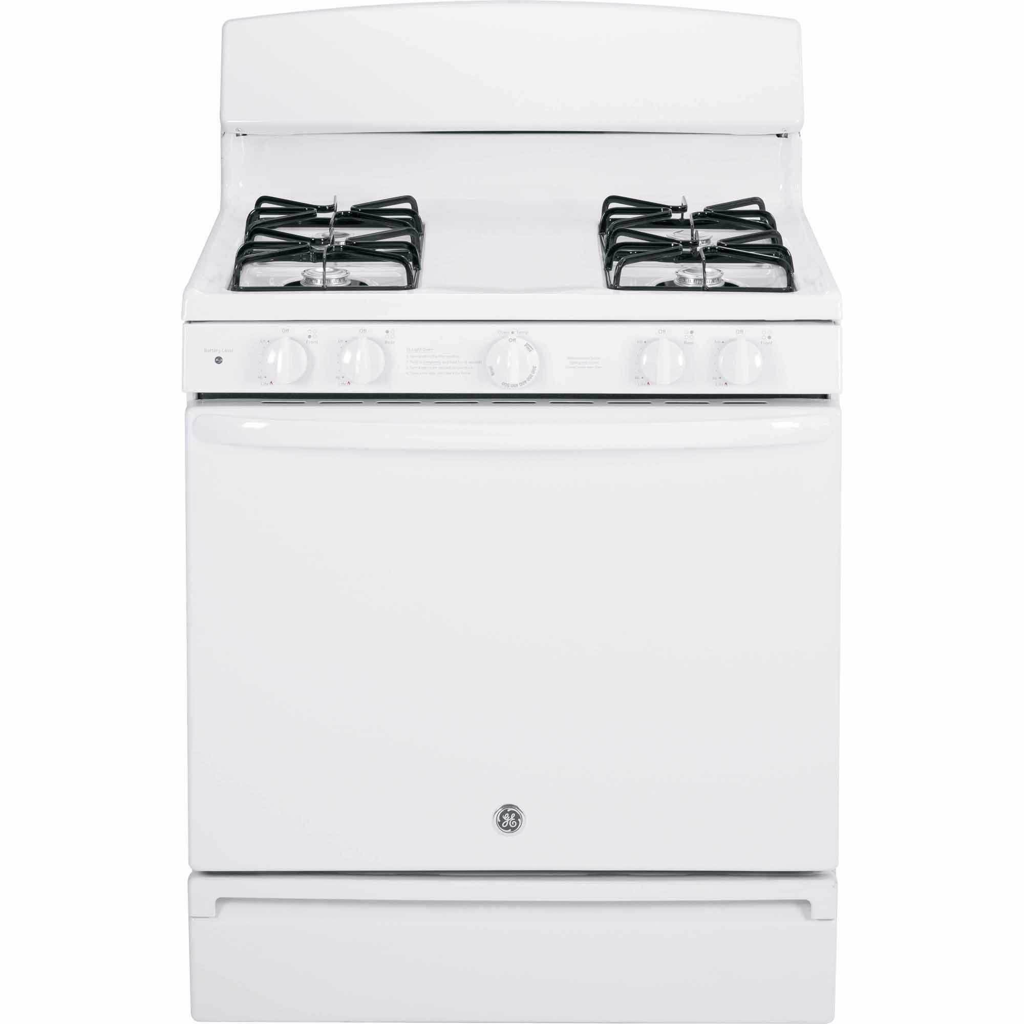 GE Appliances JGBS14PCFWW 4.8 cu. ft. Gas Range w/ Cordless Battery Ignition White Sears