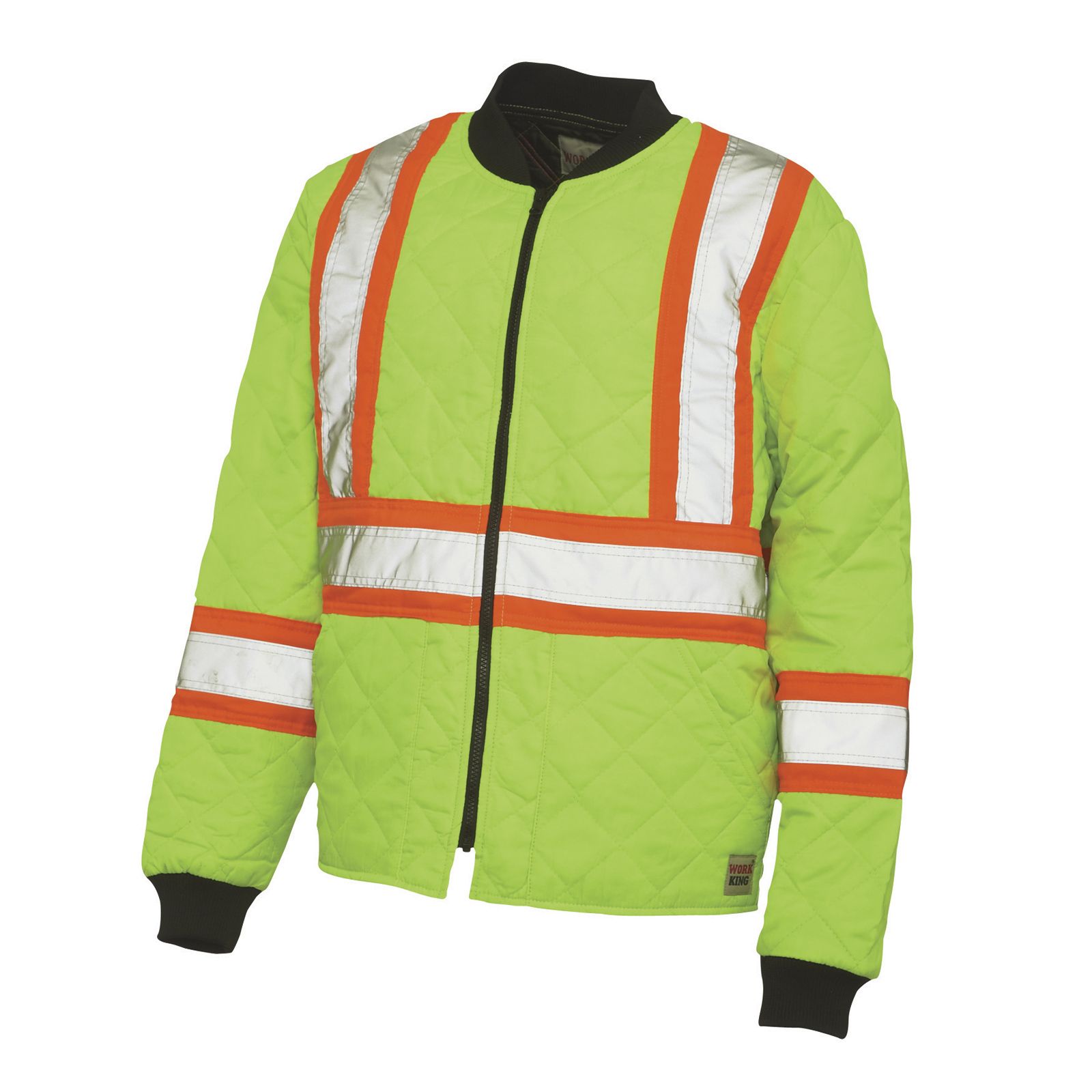 Work King Safety Hi Vis Quilted Safety Jacket