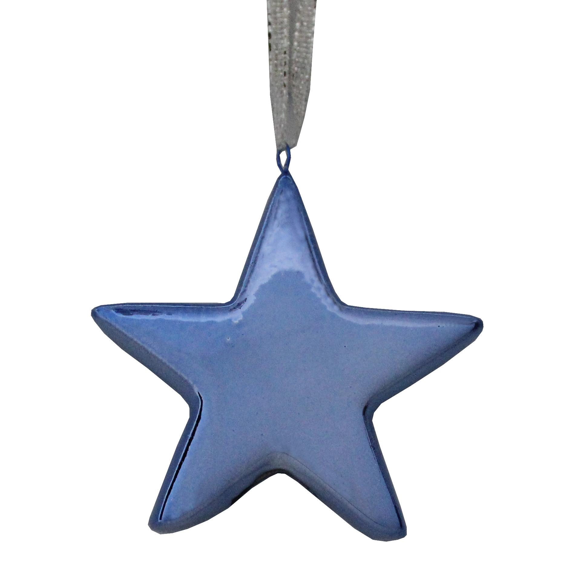 Purple Star  Ceramic Ornament