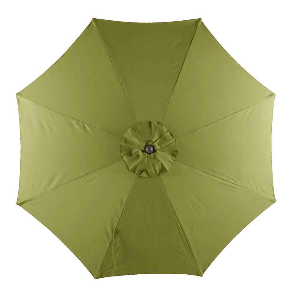 9 ft. Wind Protected Market Umbrella. Kiwi Green 100% Solution Dyed Olefin Canopy with Black Powdercoated Frame