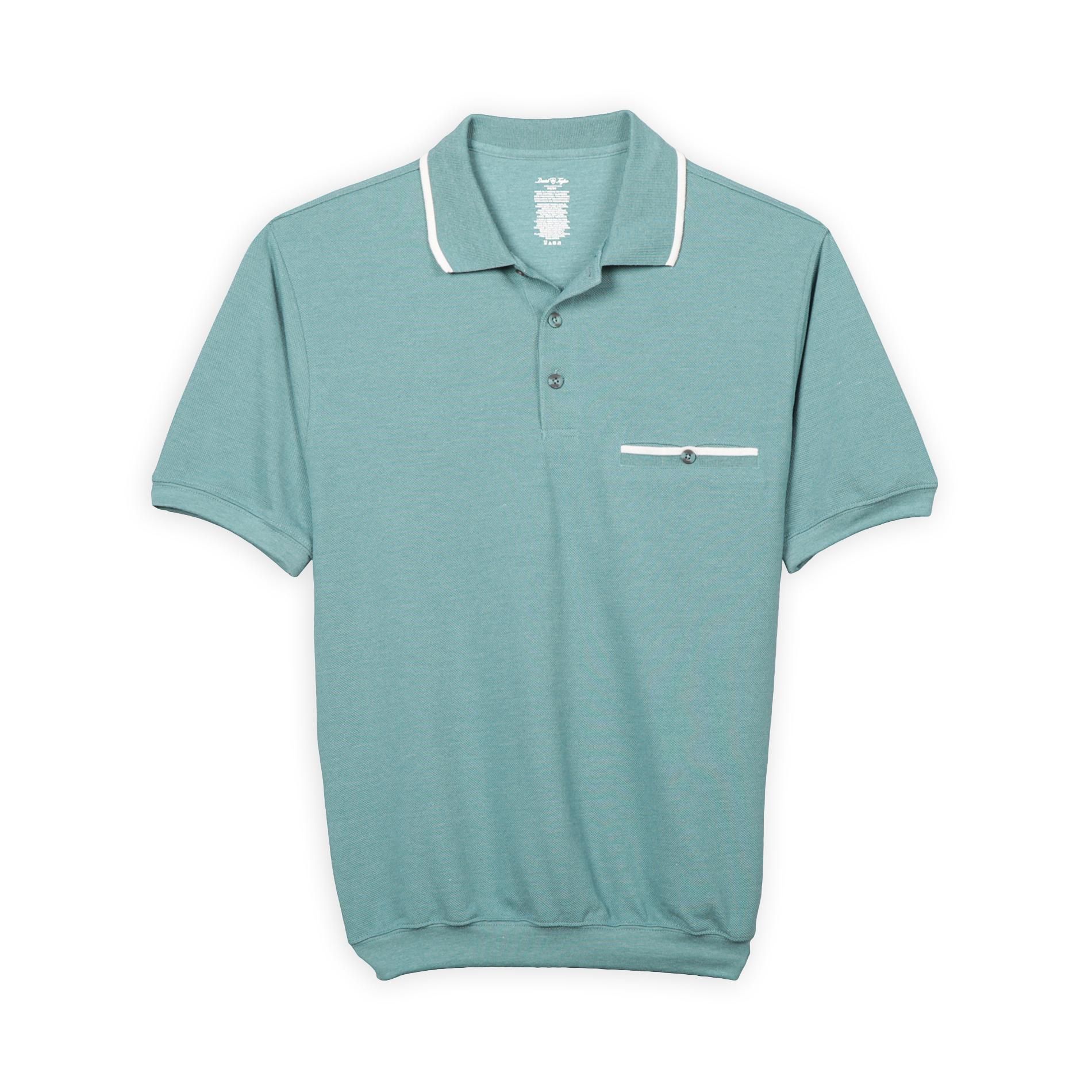 David Taylor Collection Men's Big & Tall Pocket Polo Shirt Kha...