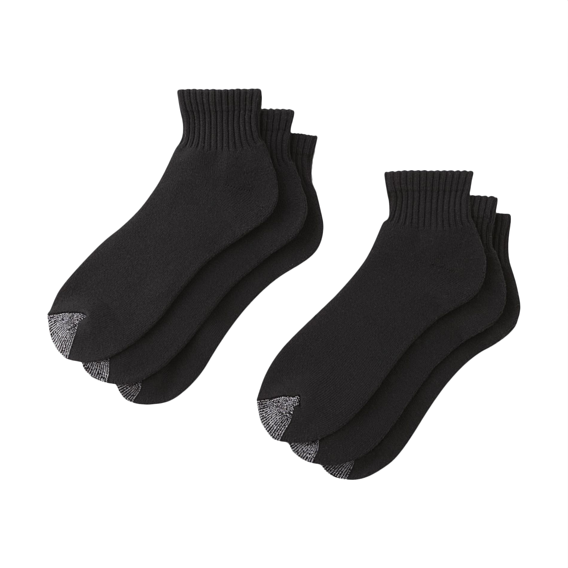 Silvertoe Men's Cushioned Quarter Socks 6 Pair