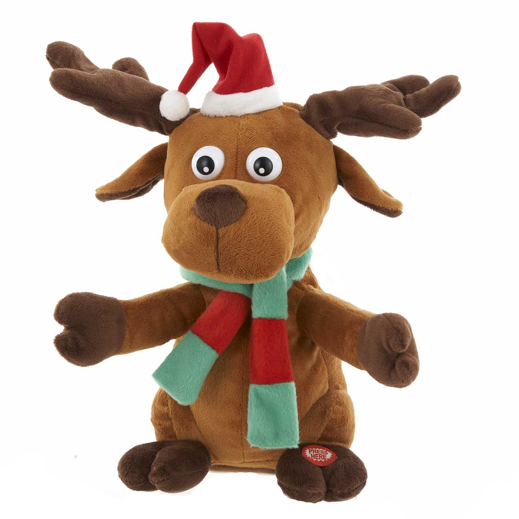 Battery-Operated Dancing Reindeer with Clapping Ha