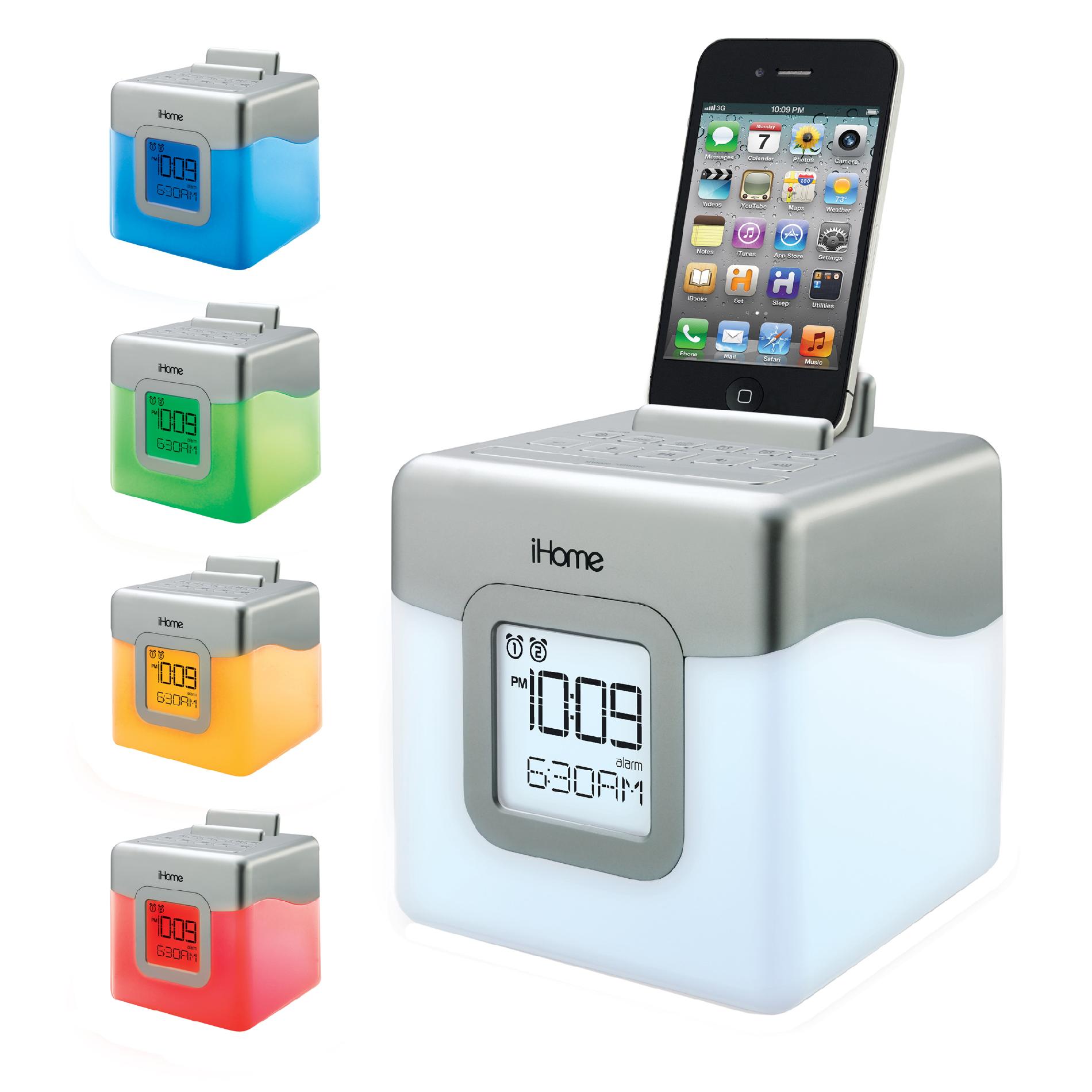 iHOME GlowTunesA Dual Alarm Clock w\/ USB Charging iHM28W