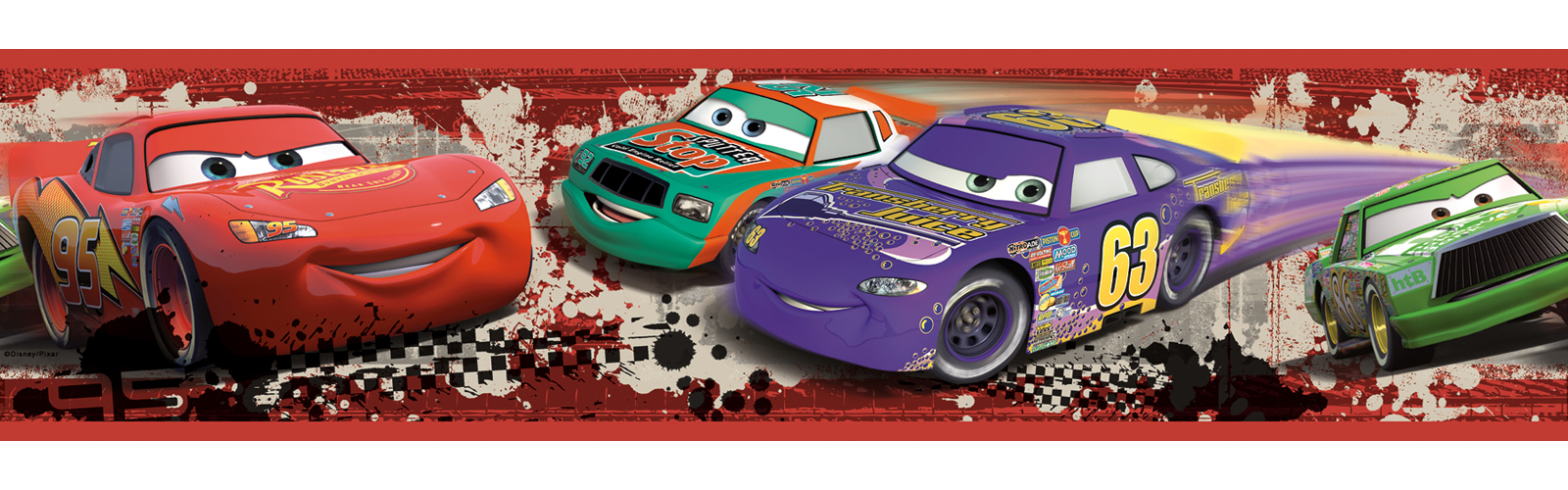UPC 034878034966 product image for RoomMates Cars - Piston Cup Racing Peel & Stick Border | upcitemdb.com