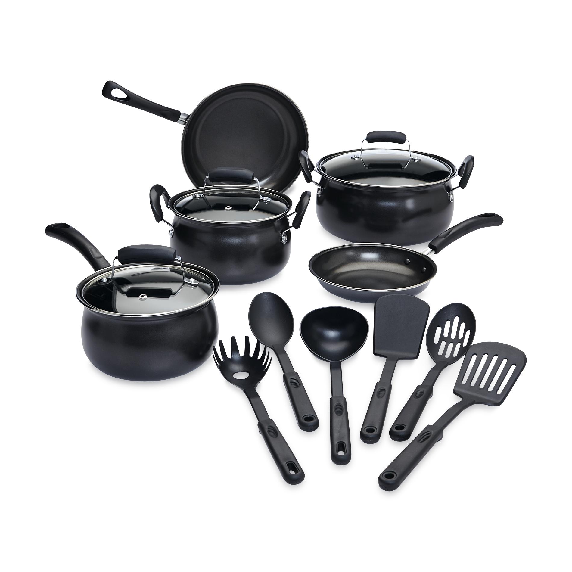 14 Piece Carbon Steel Nonstick Cookware Set Best Cheap Pots and Pans