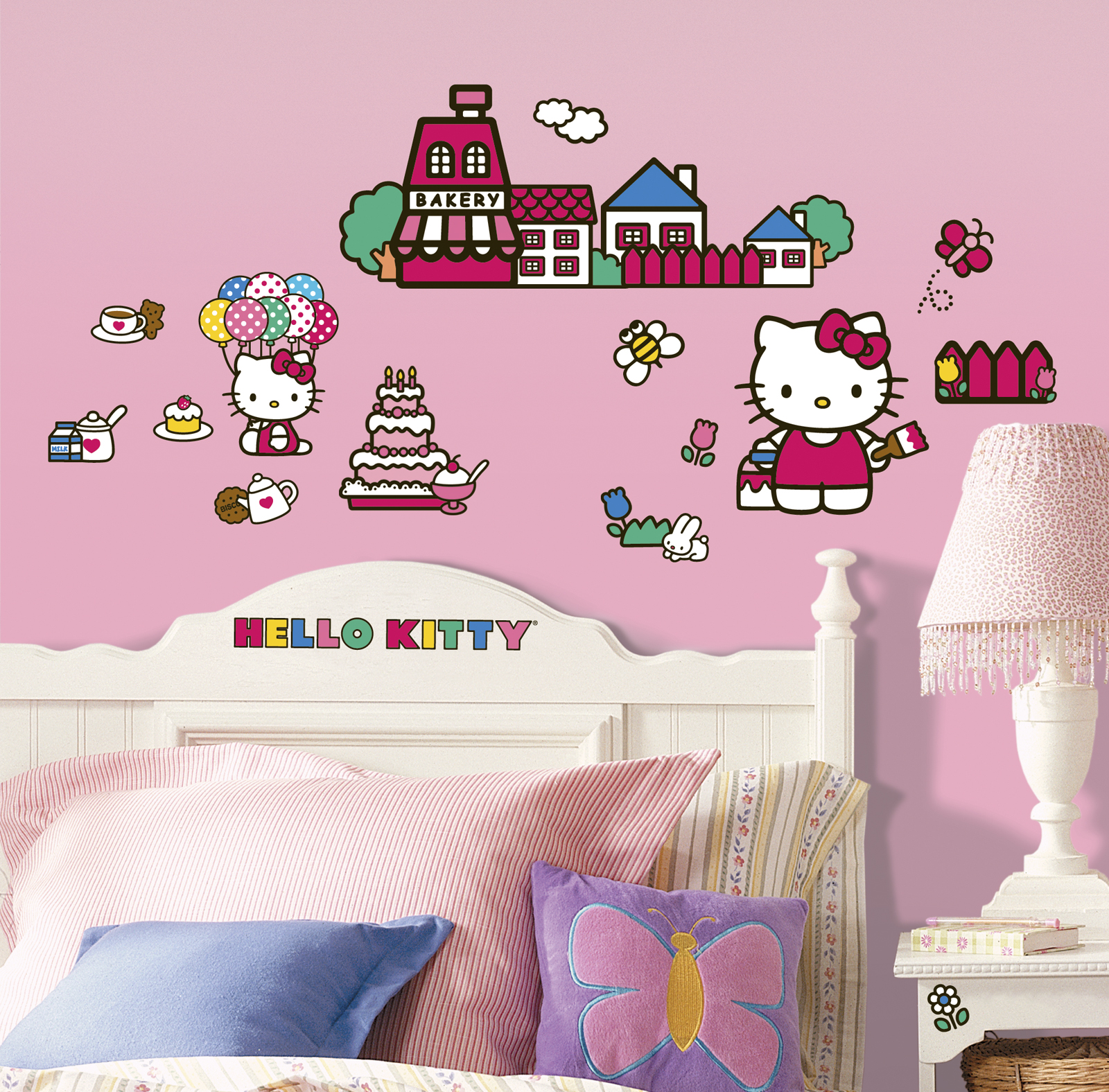 UPC 034878128665 product image for Hello Kitty - The World of Hello Kitty Peel & Stick Wall Decals | upcitemdb.com