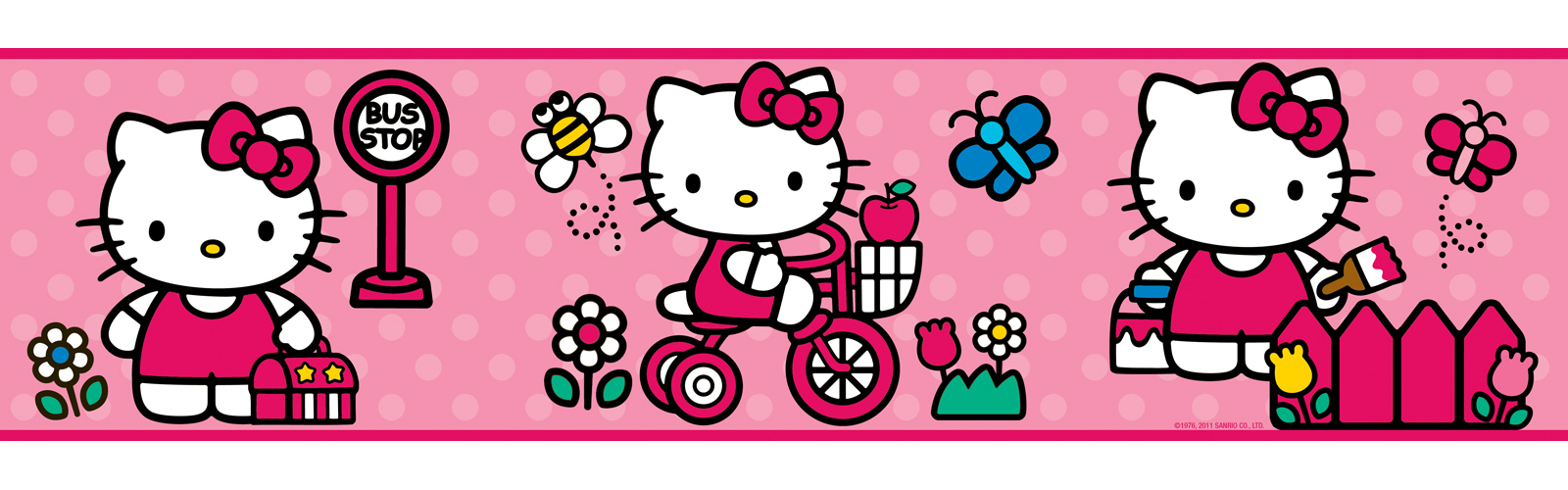 RoomMates Hello Kitty - The World of Hello Kitty Peel & Stick Border