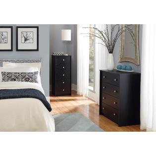 Essential Home 4 Drawer Dresser Ebony: Smart Bedroom Storage by Kmart