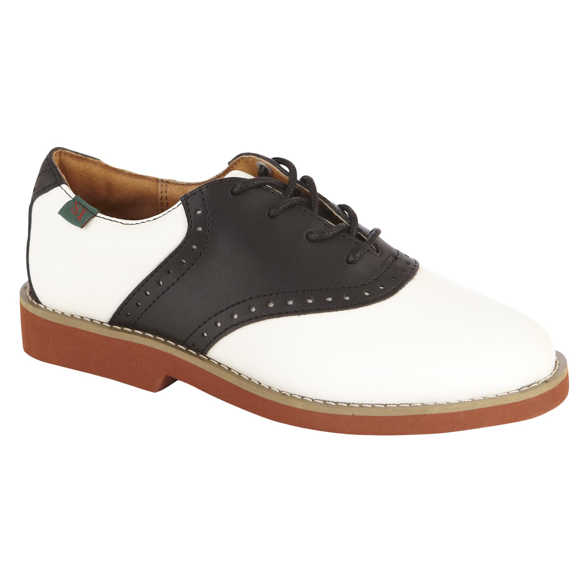 UPC 079092557228 product image for Youth Saddle Shoe Upper Class - Black/White | upcitemdb.com