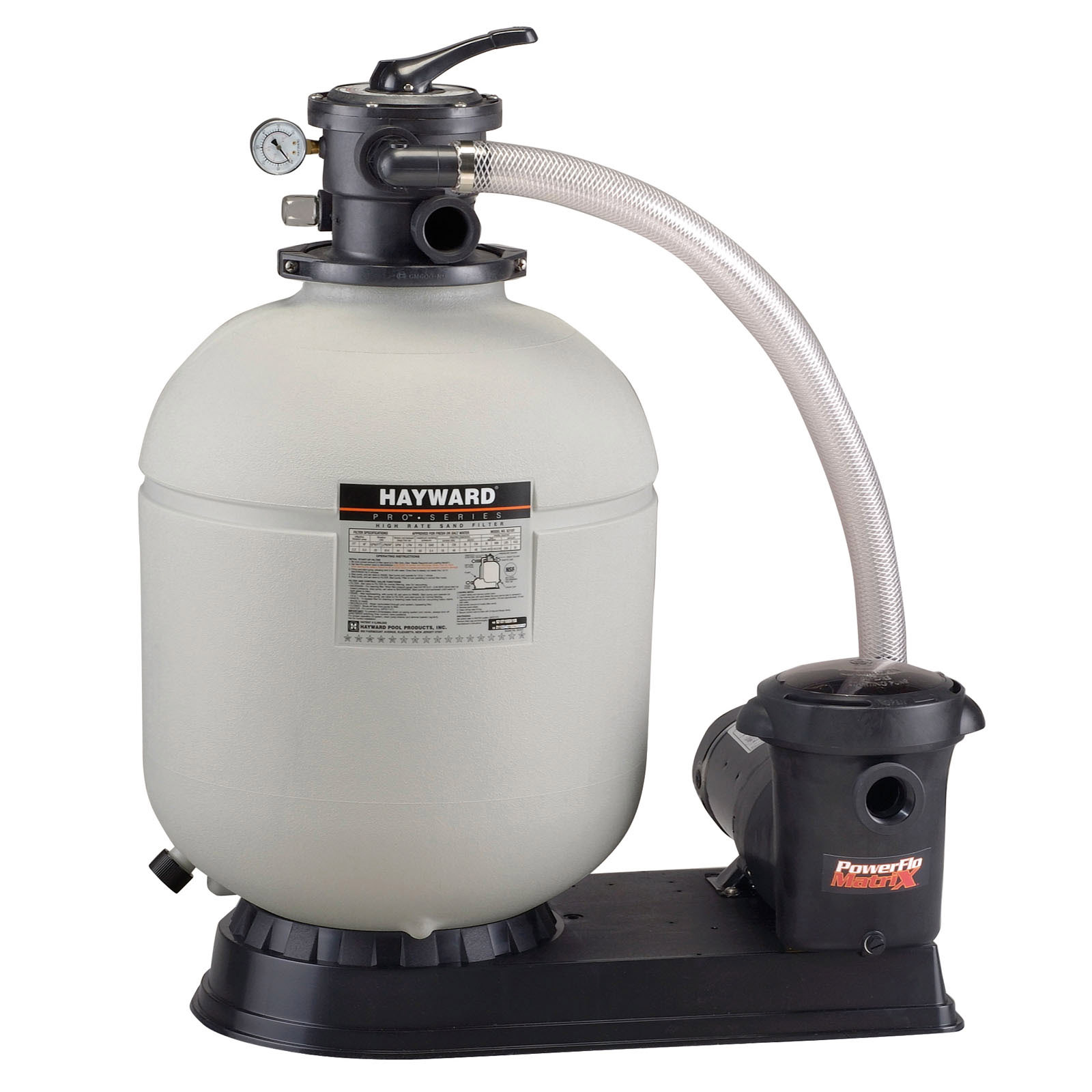 Above Ground Sand Filter System, 18 inch with 1 HP Pump