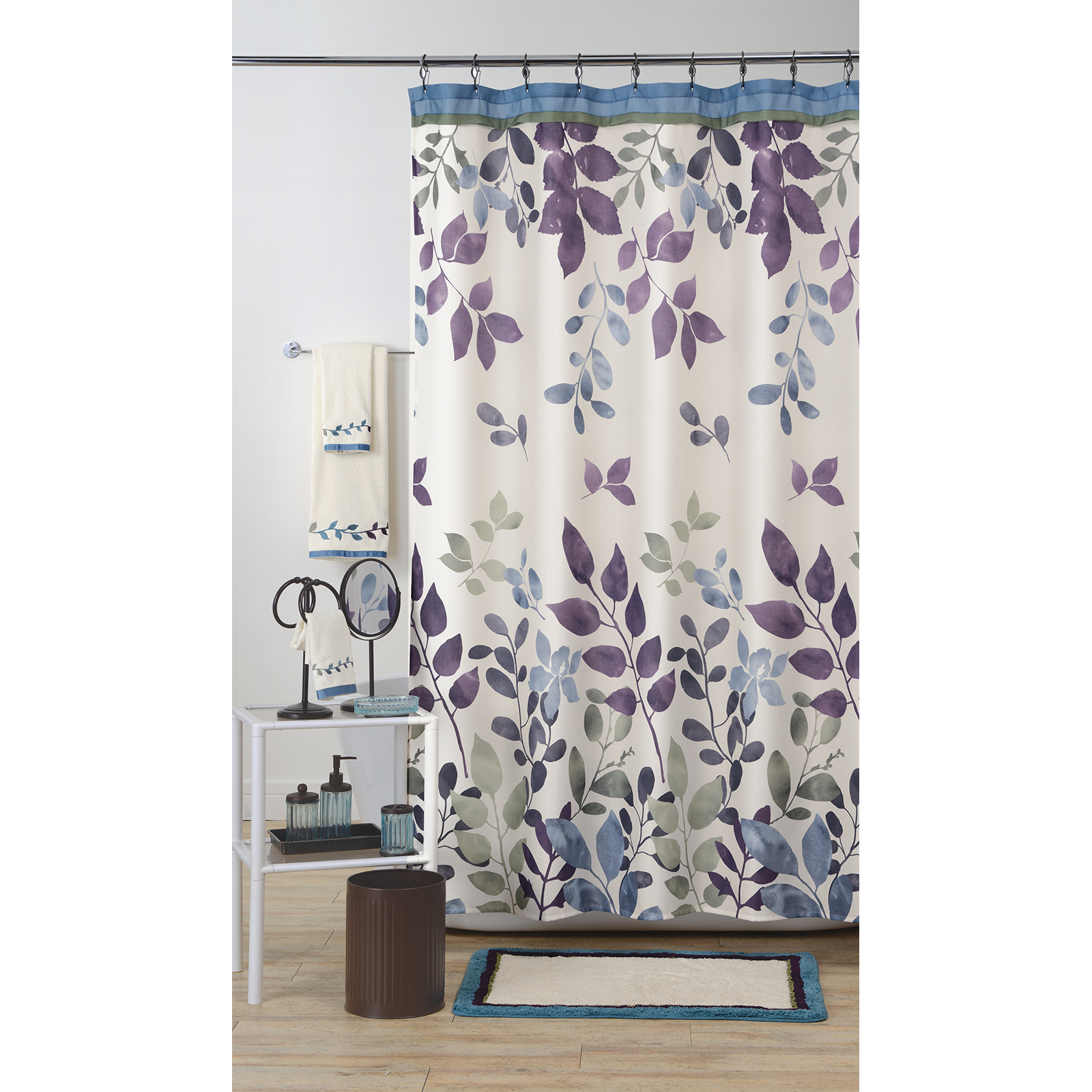Jaclyn Smith Shower Curtain Viney Leaf Home Bed Amp Bath