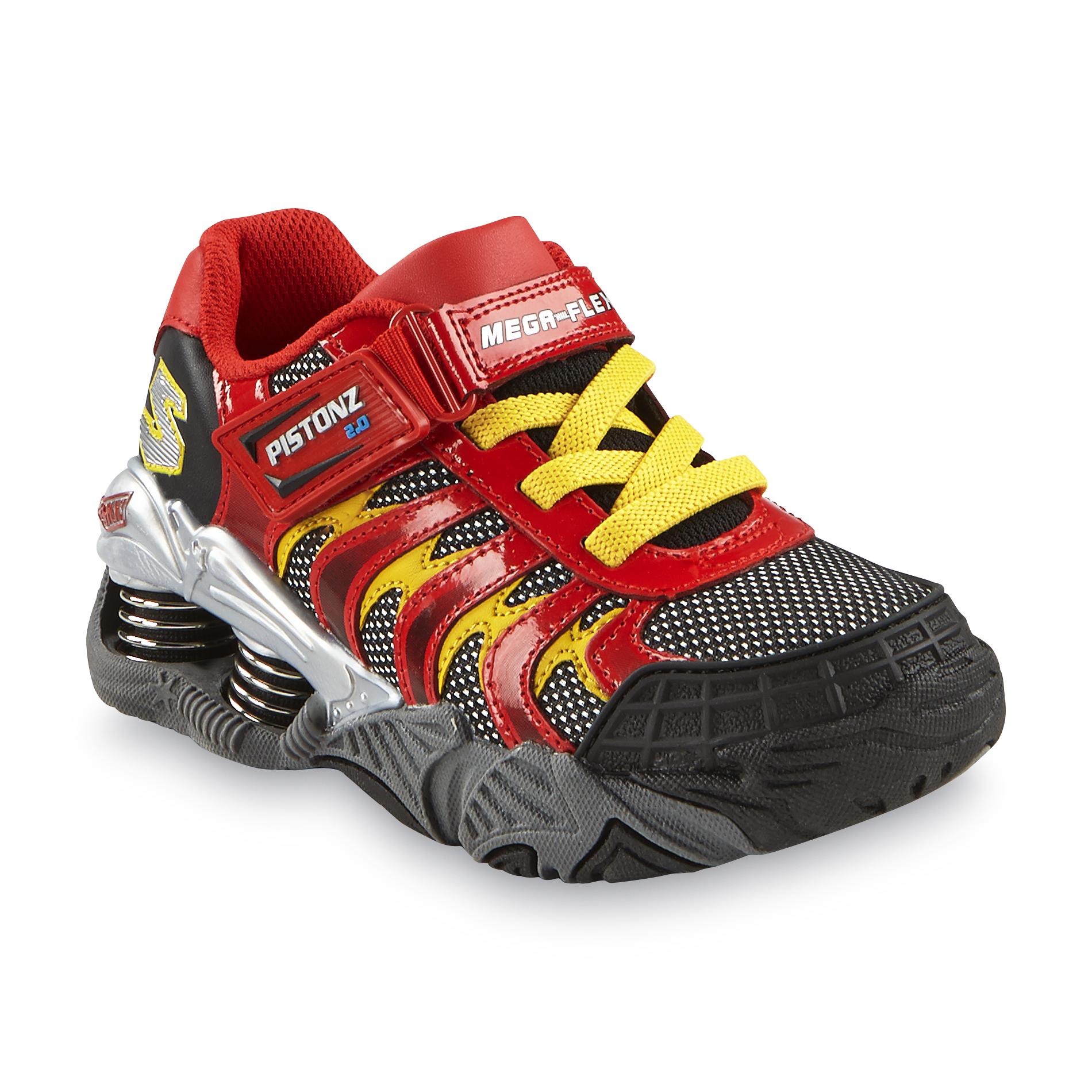 Skechers Boy's Mega Flex Pistonz Pillage Red/Black/Yellow/Grey Athletic Shoe