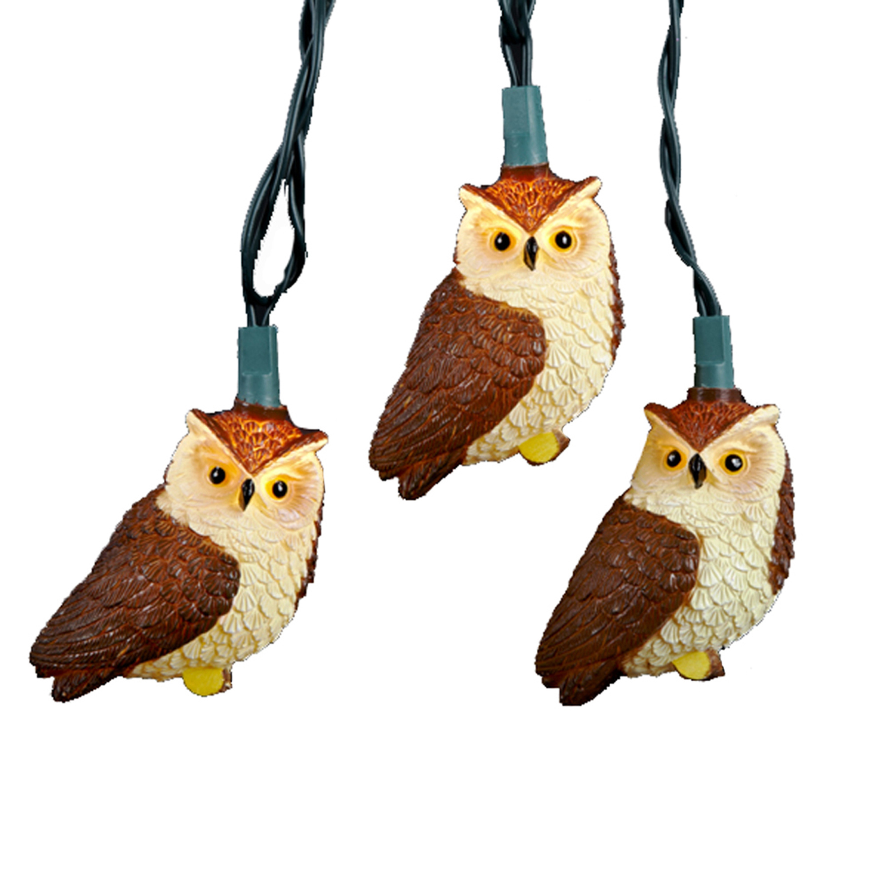 Kurt Adler 10-Light Brown Owl Holiday Light Set