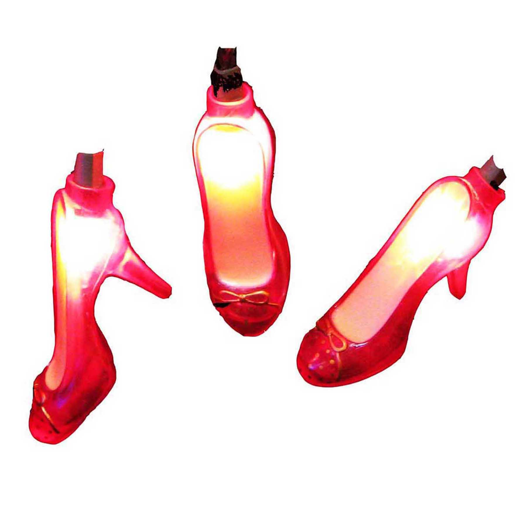 Kurt Adler UL 10-Light Red/Gold High Heel Shoe Holiday Light Set