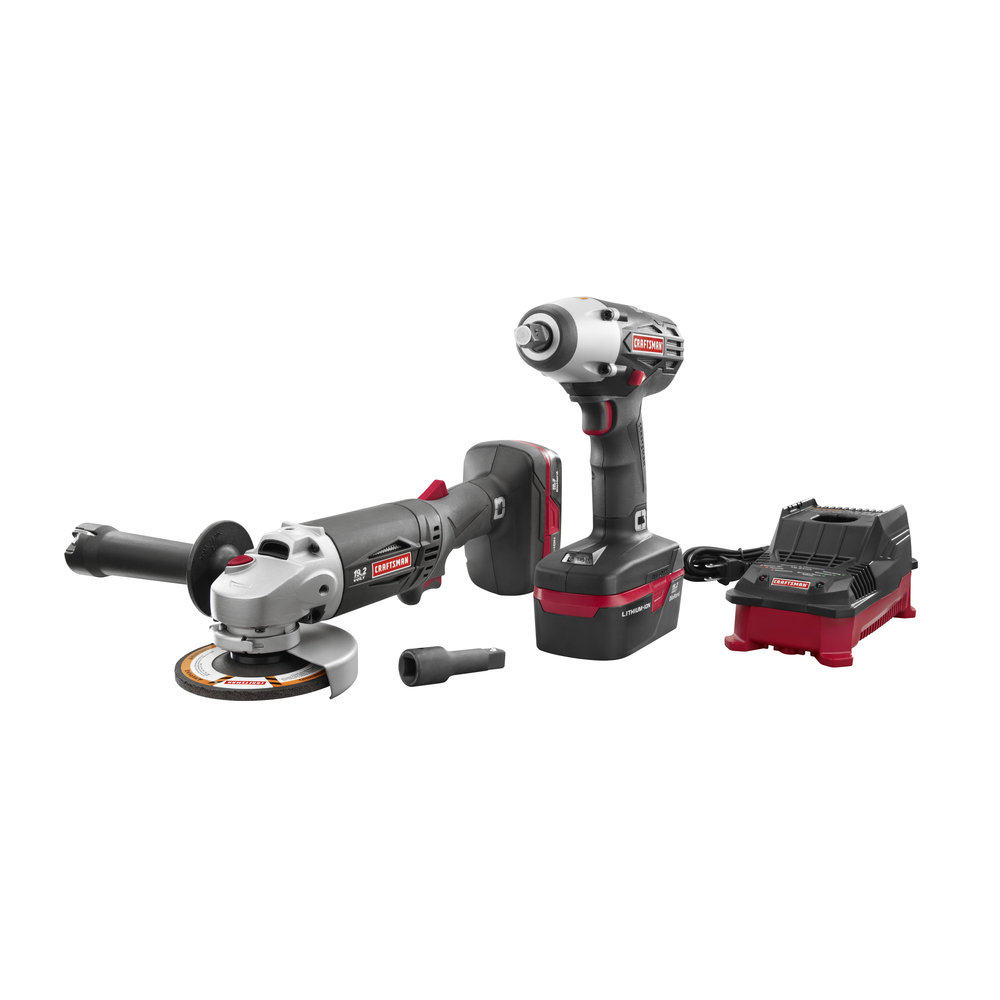 Sears deals on Craftsman C3 Lithium-Ion 1/2-in. Impact Wrench & Angle Grinder Kit
