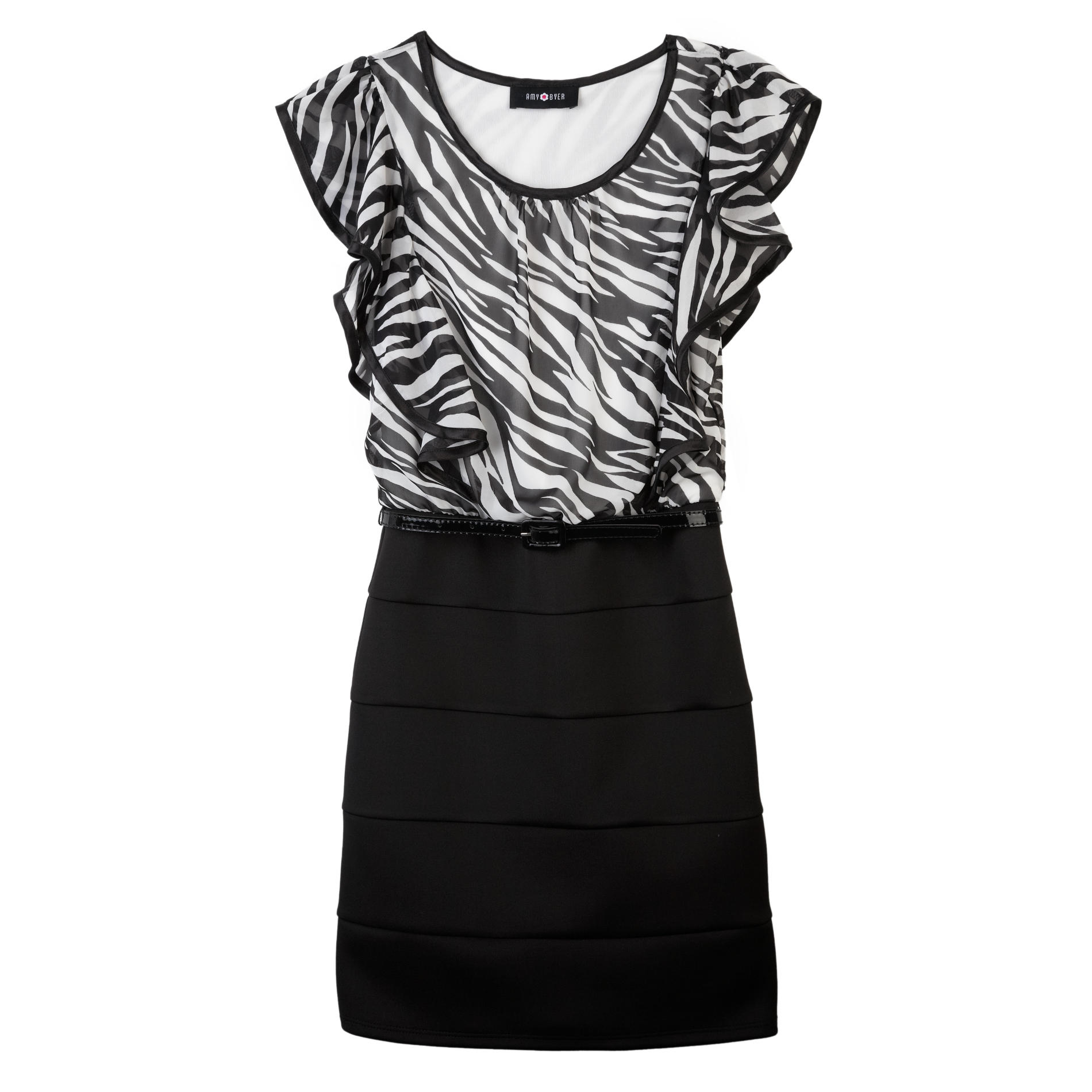 Zebra Print Sequin Dress