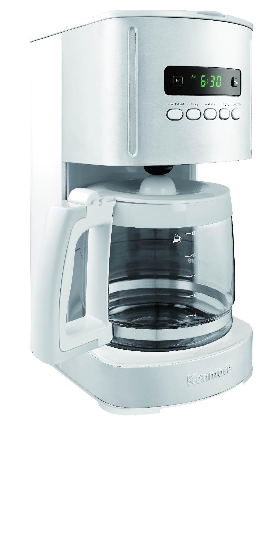 Kenmore White 12 Cup Programmable Coffee Maker