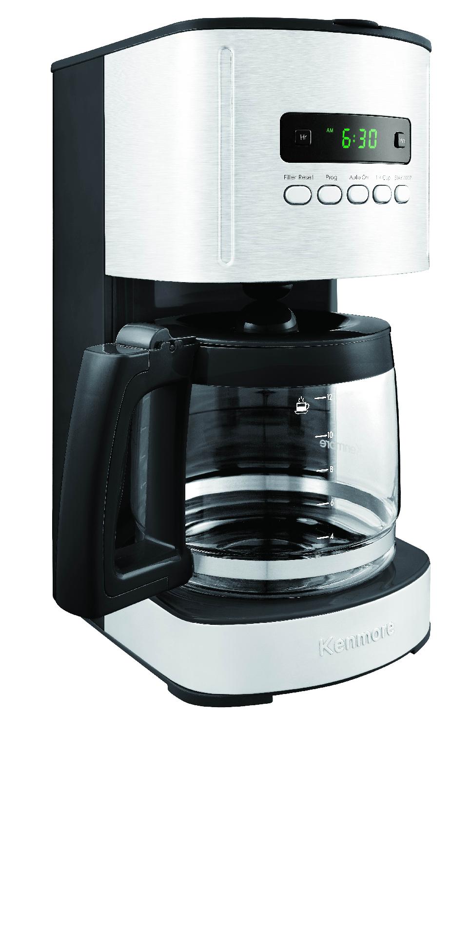 Kenmore - 367104 - Kenmore Black 12 Cup Programmable Coffee Maker Sears Outlet