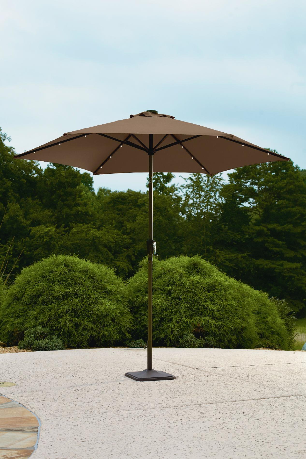 Garden Oasis - 8580B - 9' Solar Lighted Umbrella | Sears ...