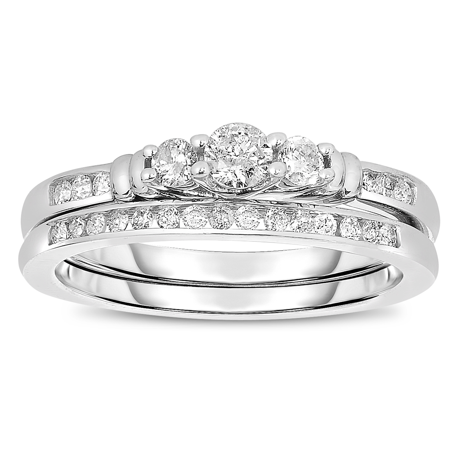 Linked In Love Platin&#233;e 1/2 cttw Diamond Bridal Set - Size 7 Only