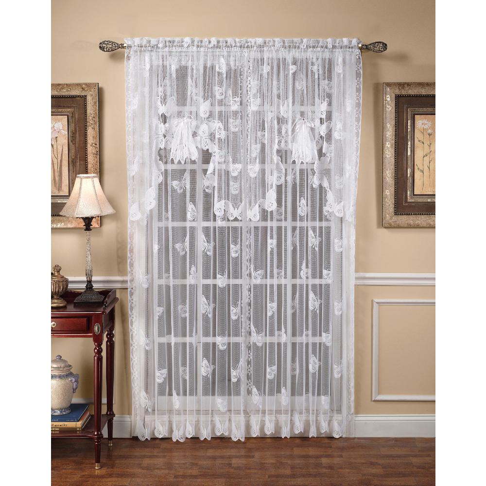 Butterfly Lace 56x84 Panel - Ivory