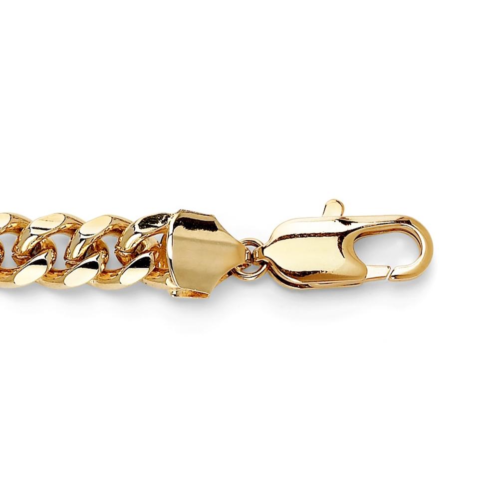 Men's Curb-Link Bracelet in Yellow Gold Tone 9"