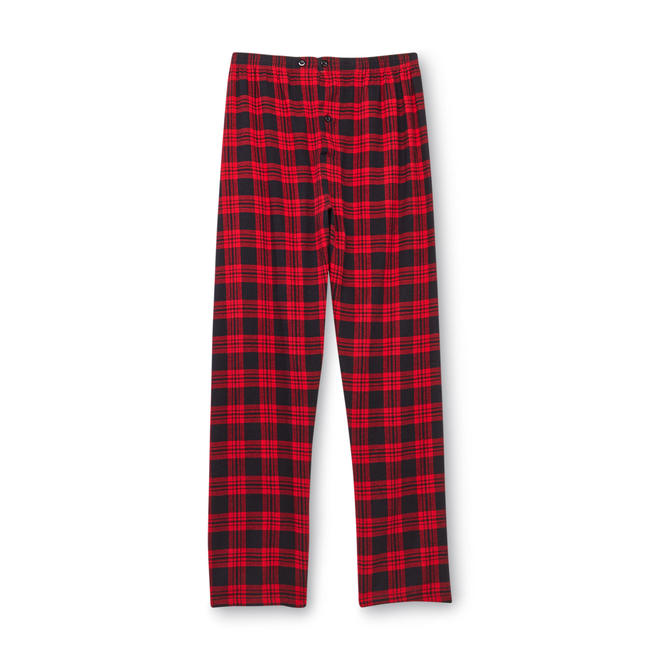 Hanes Men's Flannel Pajama Shirt & Pants Plaid