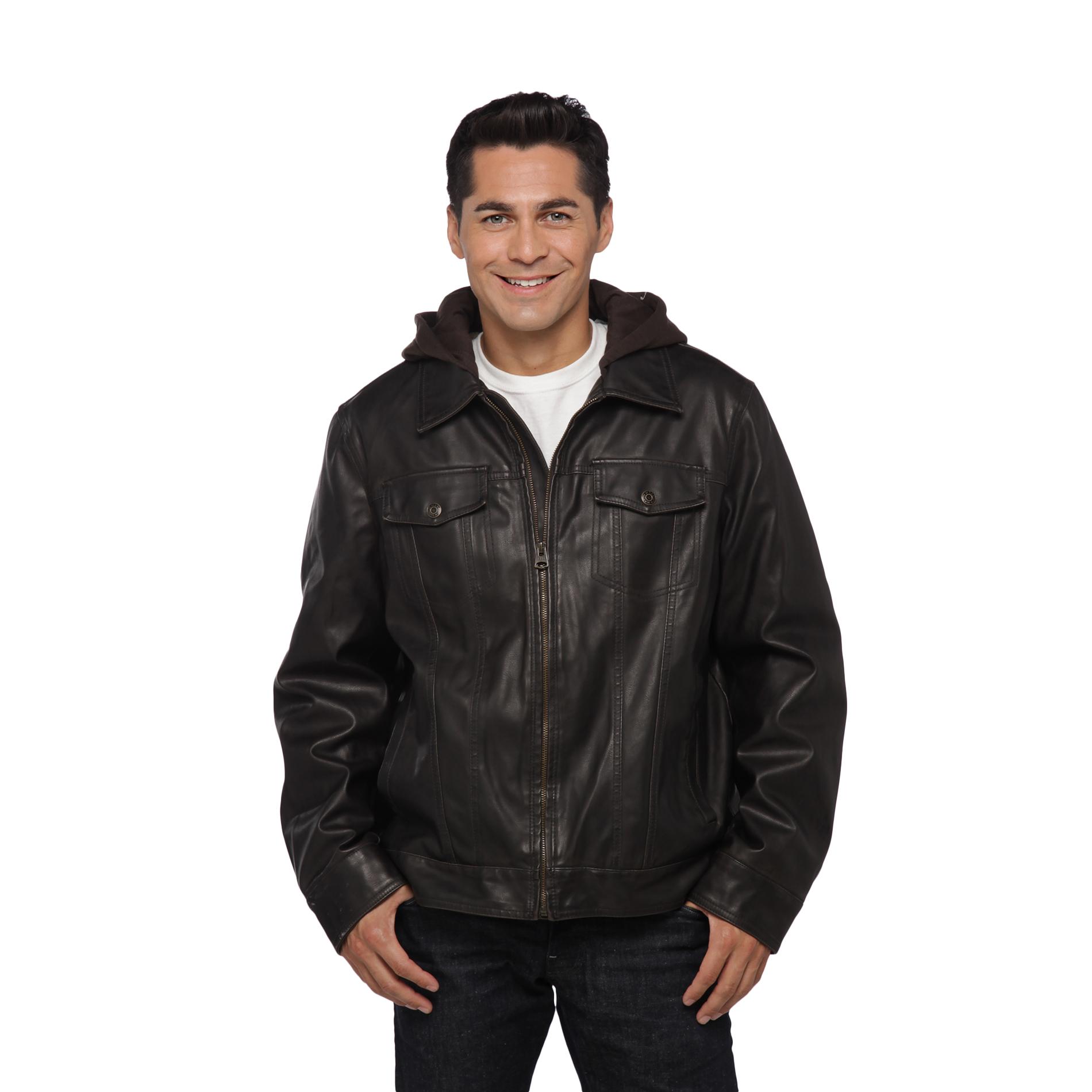 Mountain Ridge Men's Faux Leather Bomber Jacket