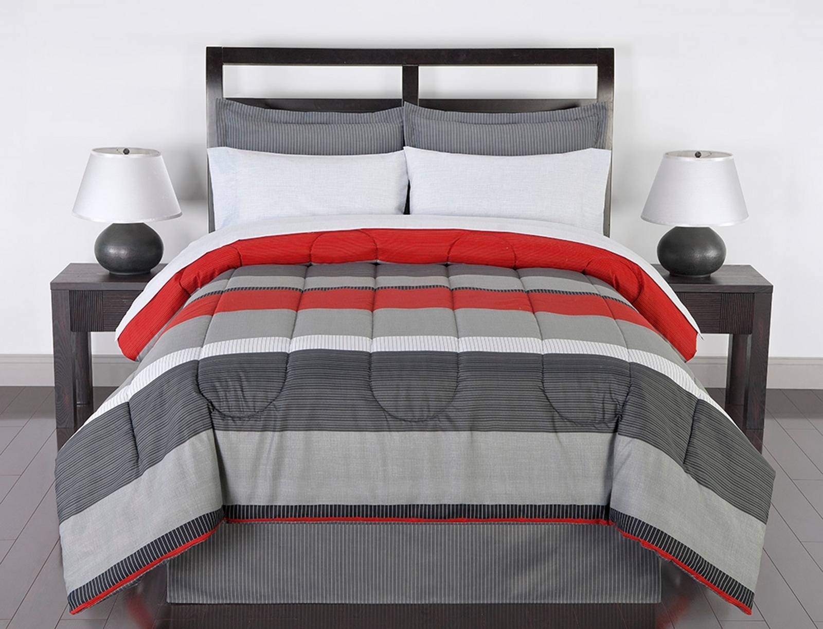 Colormate plete Bed Set Greyson Striped