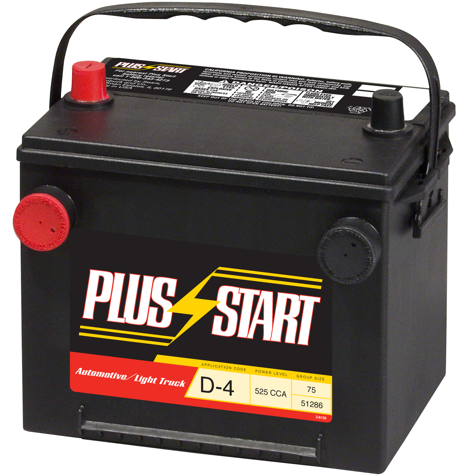 Plus Start Automotive Battery - Group Size EP-75/86 (Price with Exchange)