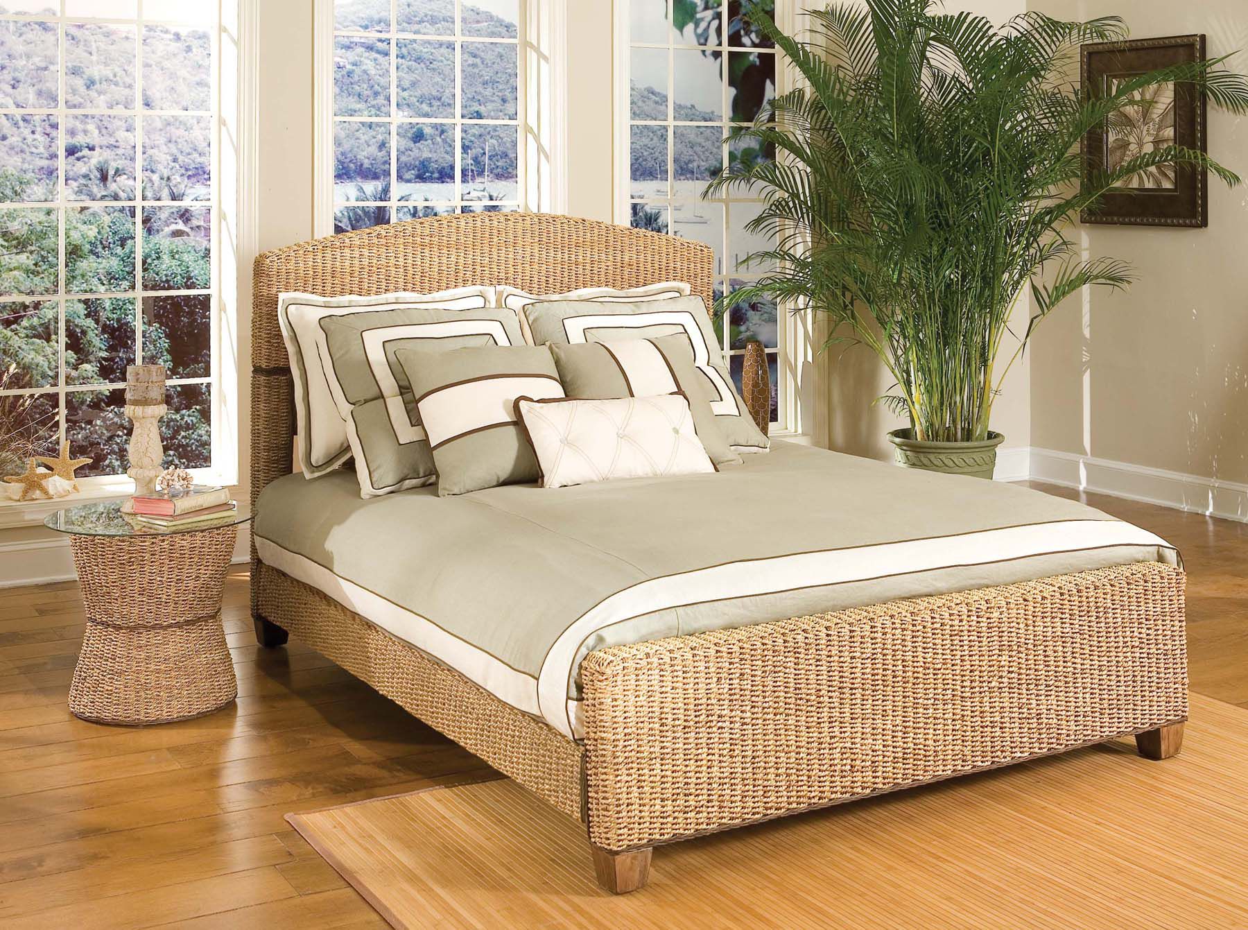 Home Styles Cabana Banana Queen Bed Honey Oak Finish