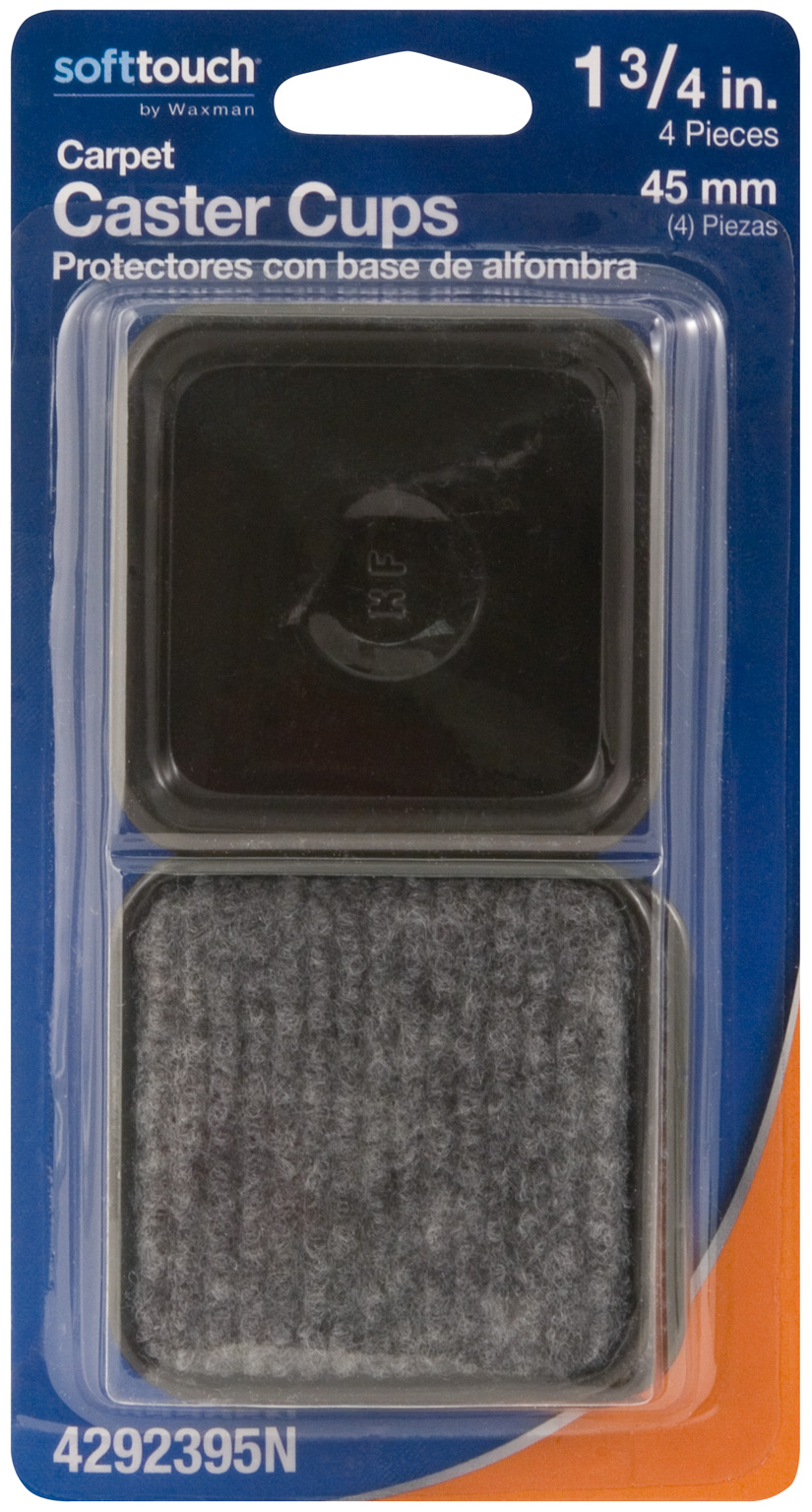 Soft Touch 4292395N Caster Cups, Carpet, Square, 13/4 Inch Sears Outlet