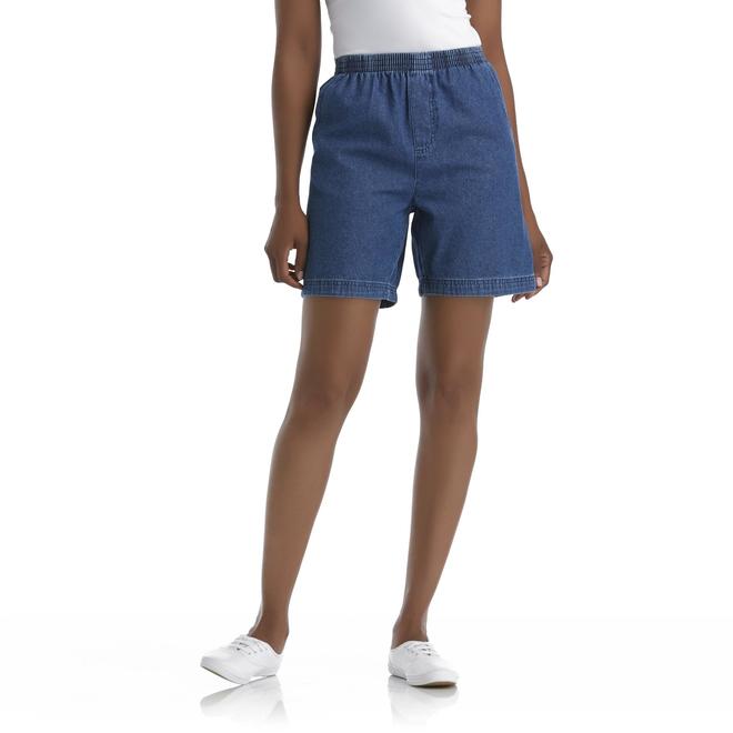 Basic Editions Women's Plus Denim Shorts