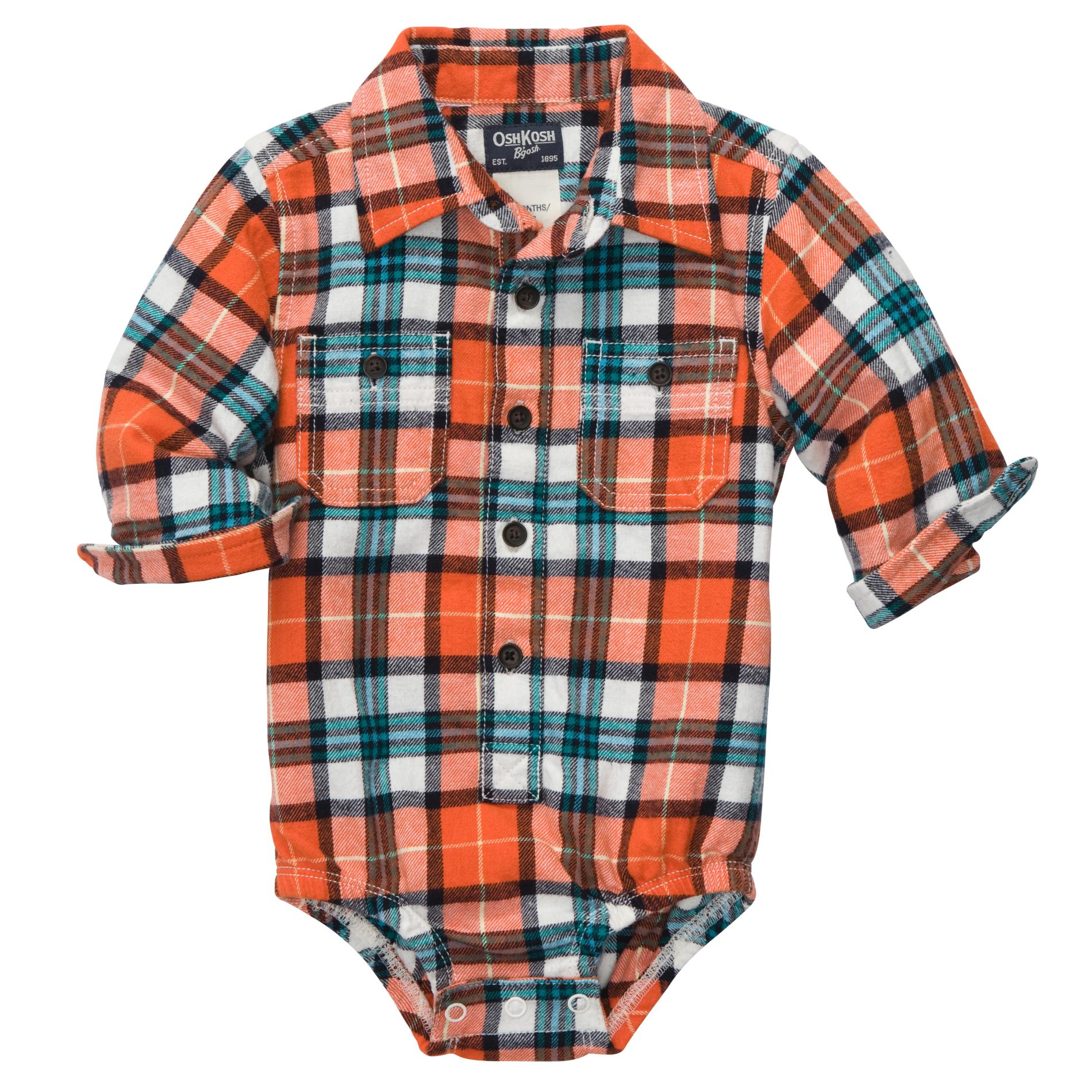 infant red flannel shirt