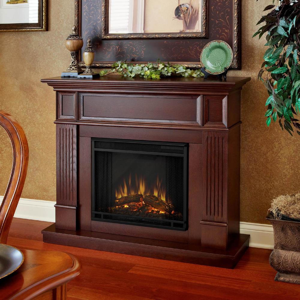 Camden Electric Fireplace in Mahogany 41Hx45Wx12D