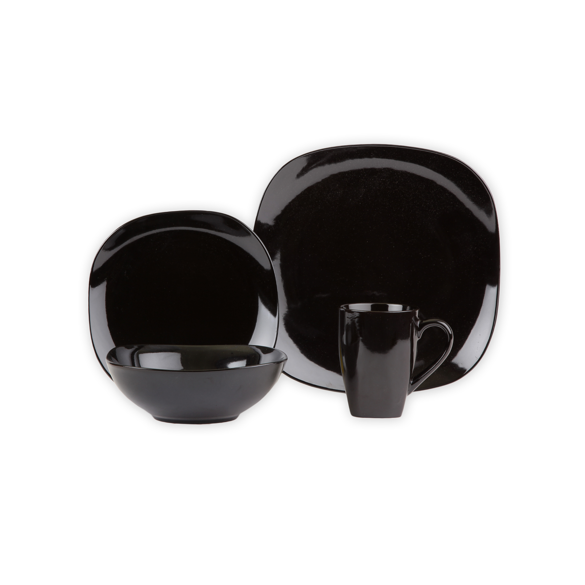 Essential Home 16Piece Solid Color Dinnerware Set Round Home